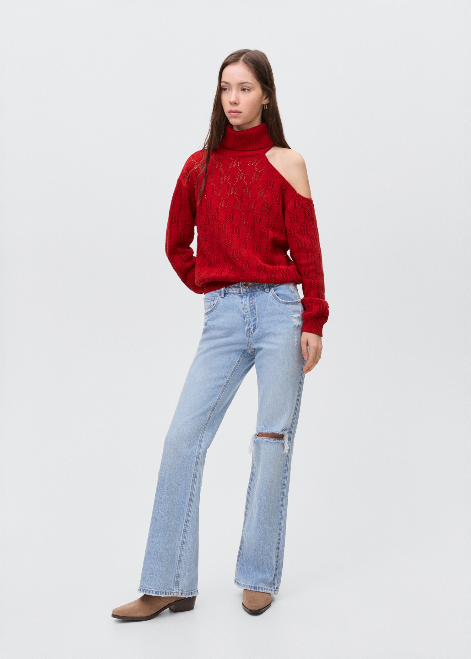Pull-over maille asymétrique - Plan général
