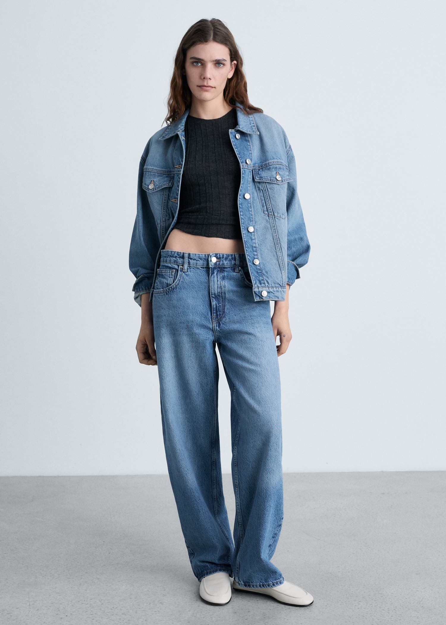 Mid-rise balloon jeans - General plane