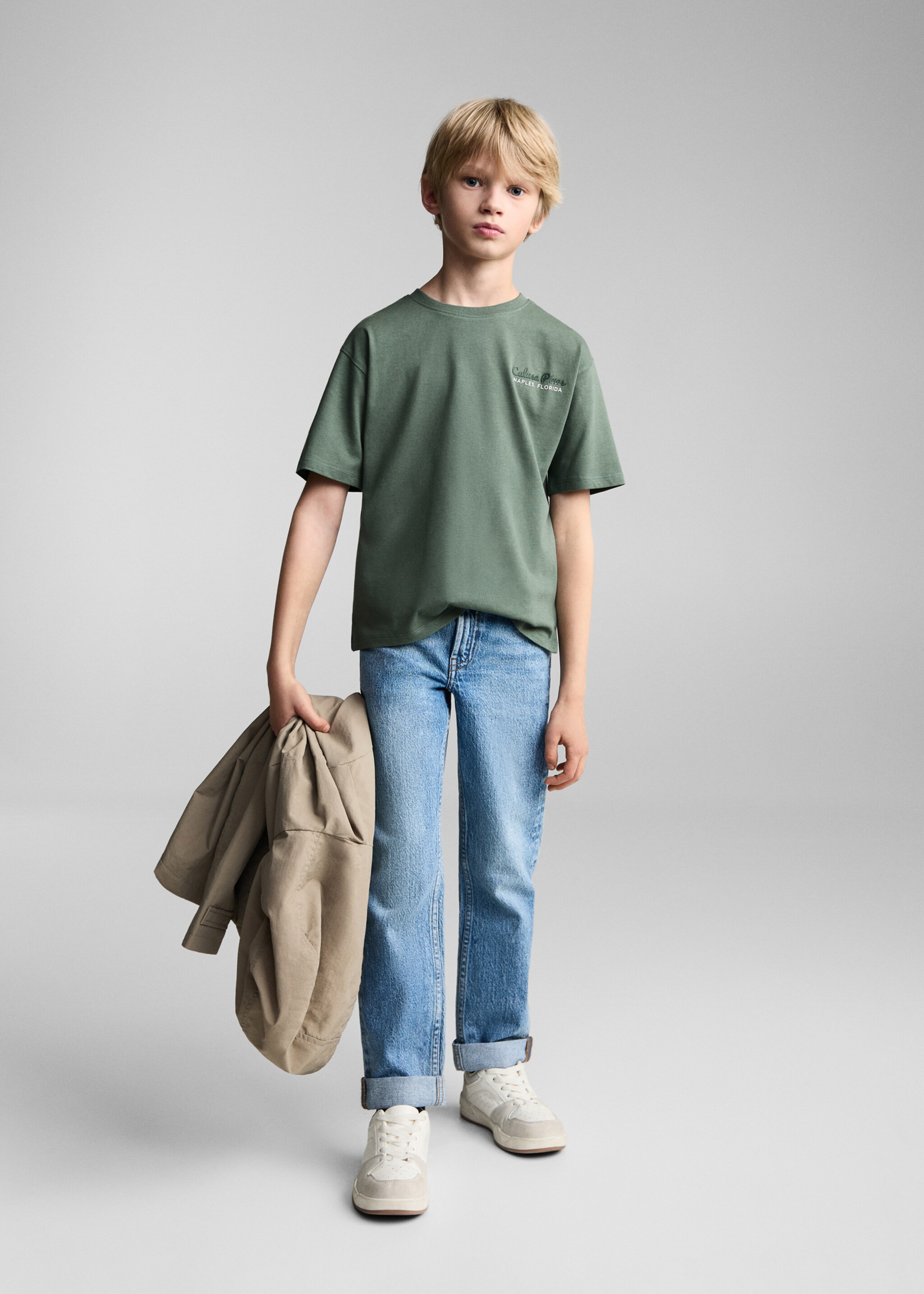 Printed cotton-blend T-shirt - General plane