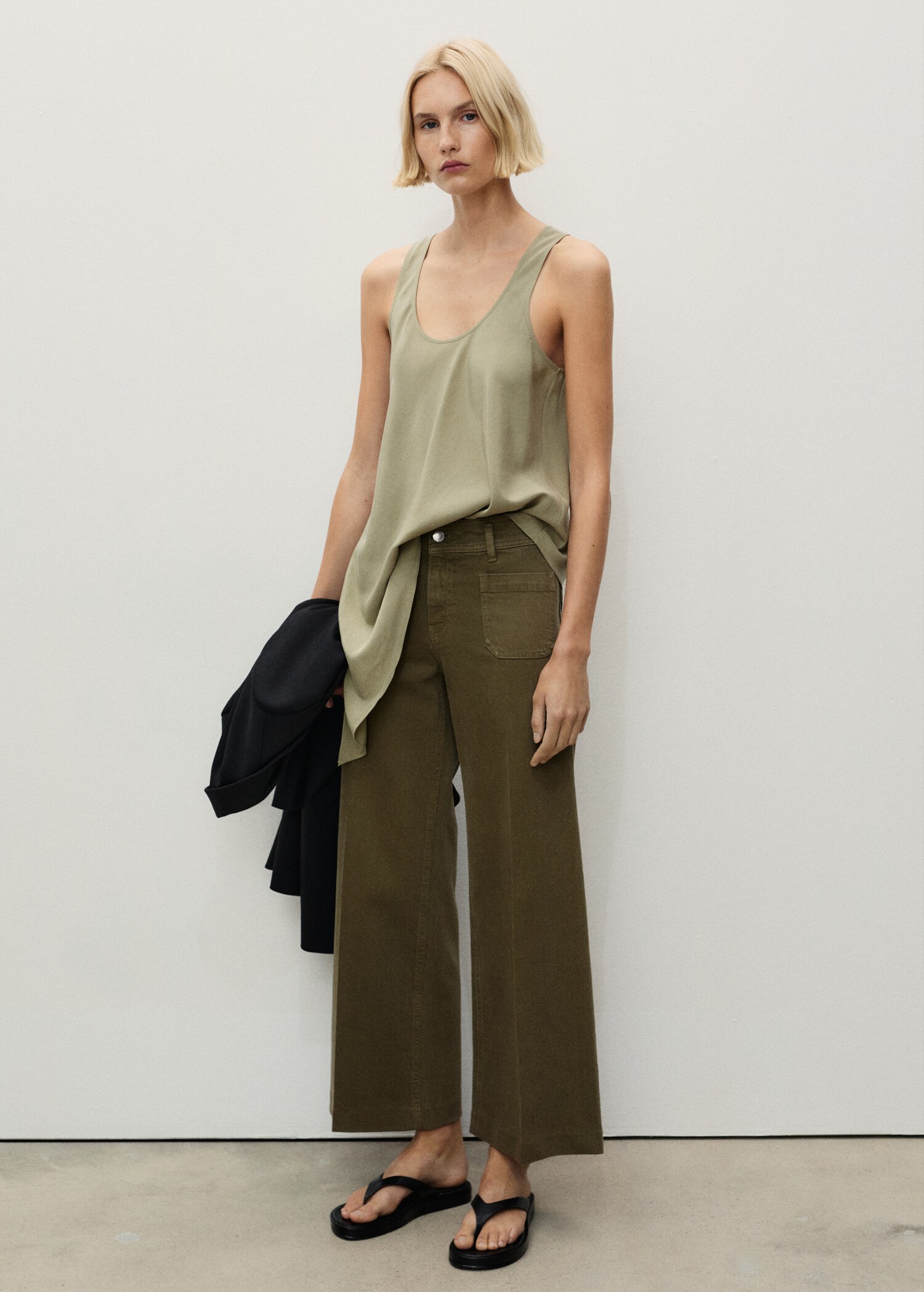 Jeans wideleg bolsillos - Plano general