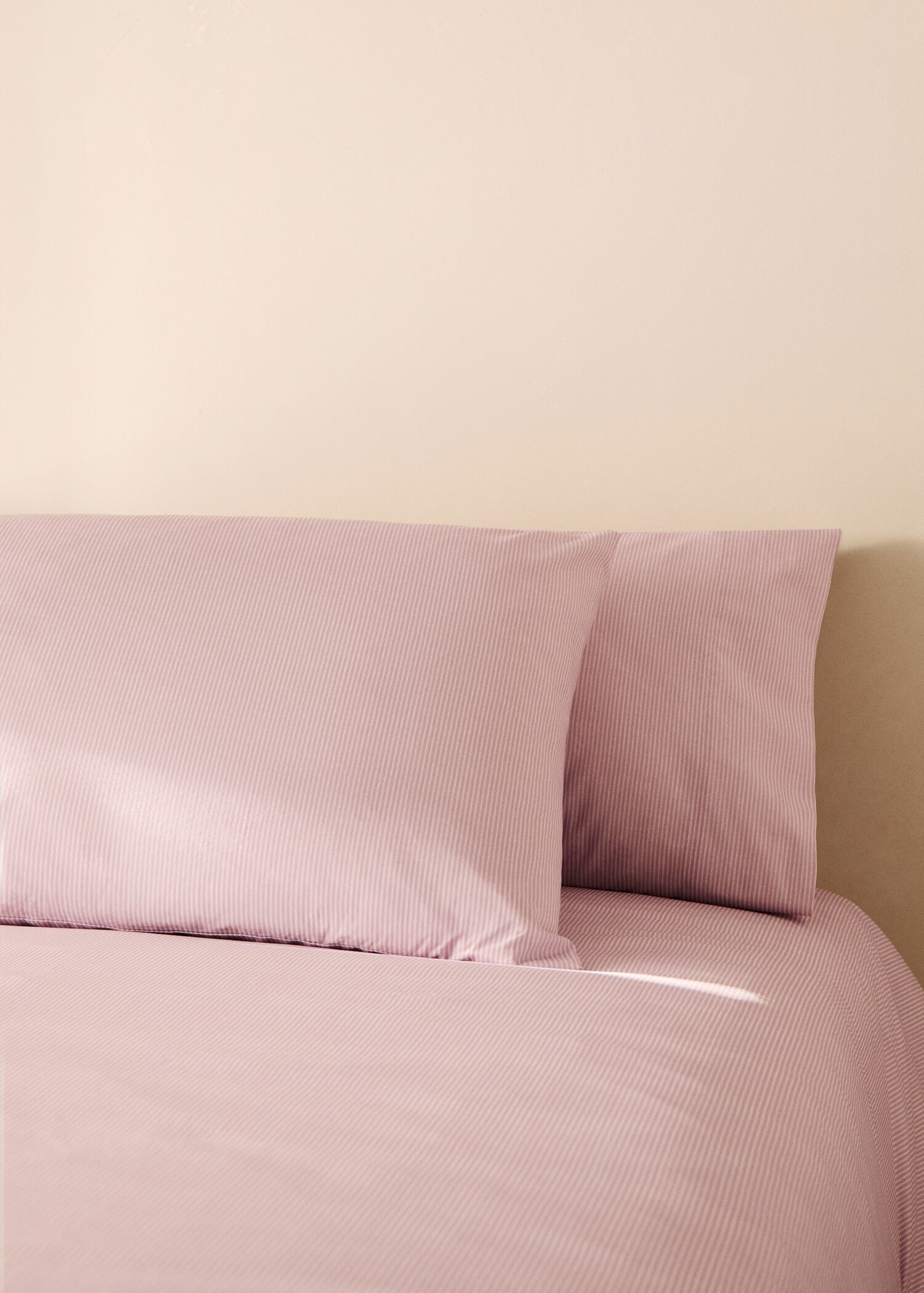 Cotton percale striped children's pillowcase, 45x110 cm - General plane