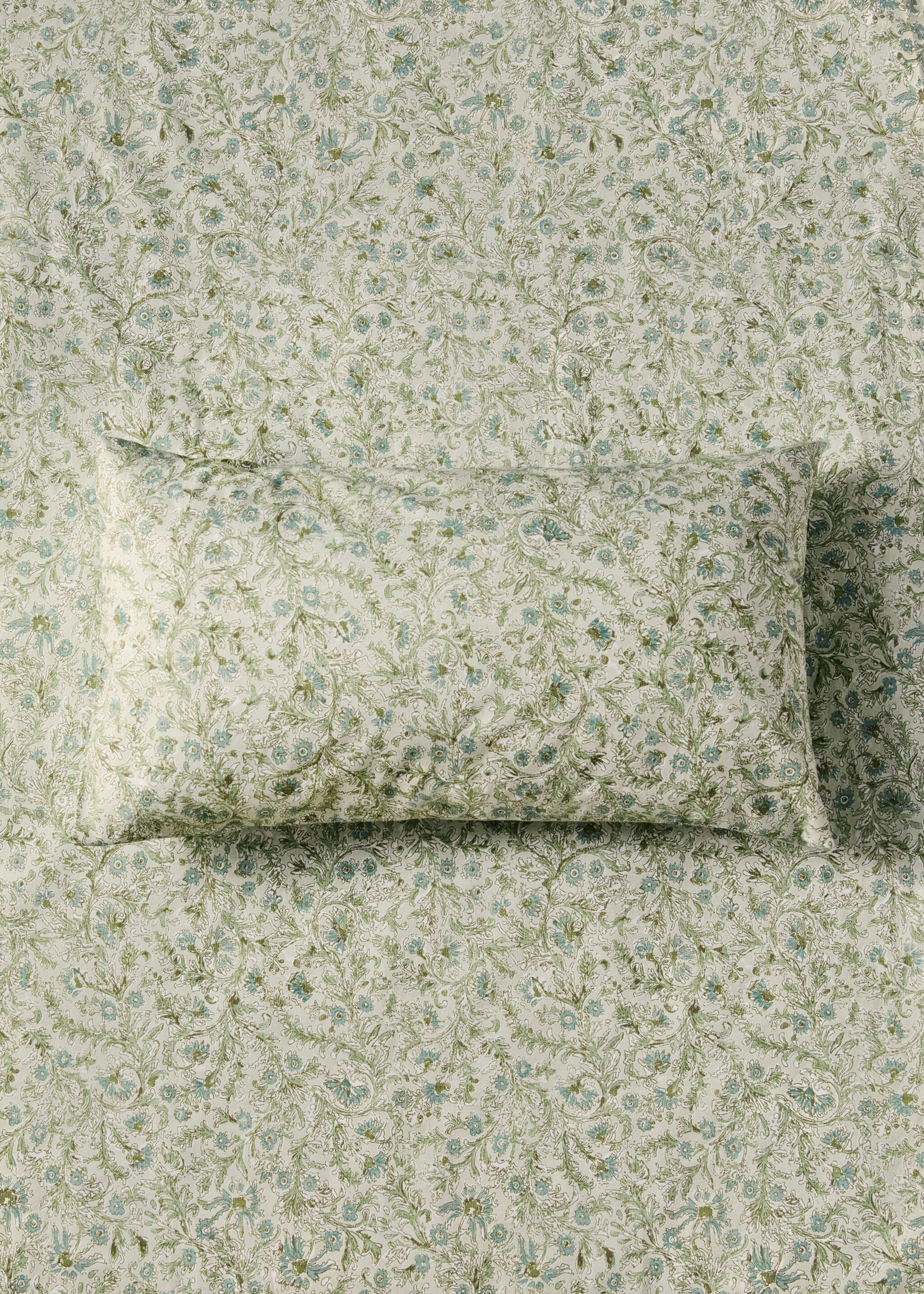 Kopfkissenbezug aus Baumwoll-Perkal mit Blumenprint für Kinderbettchen 30 x 50 cm - Allgemeine Ansicht