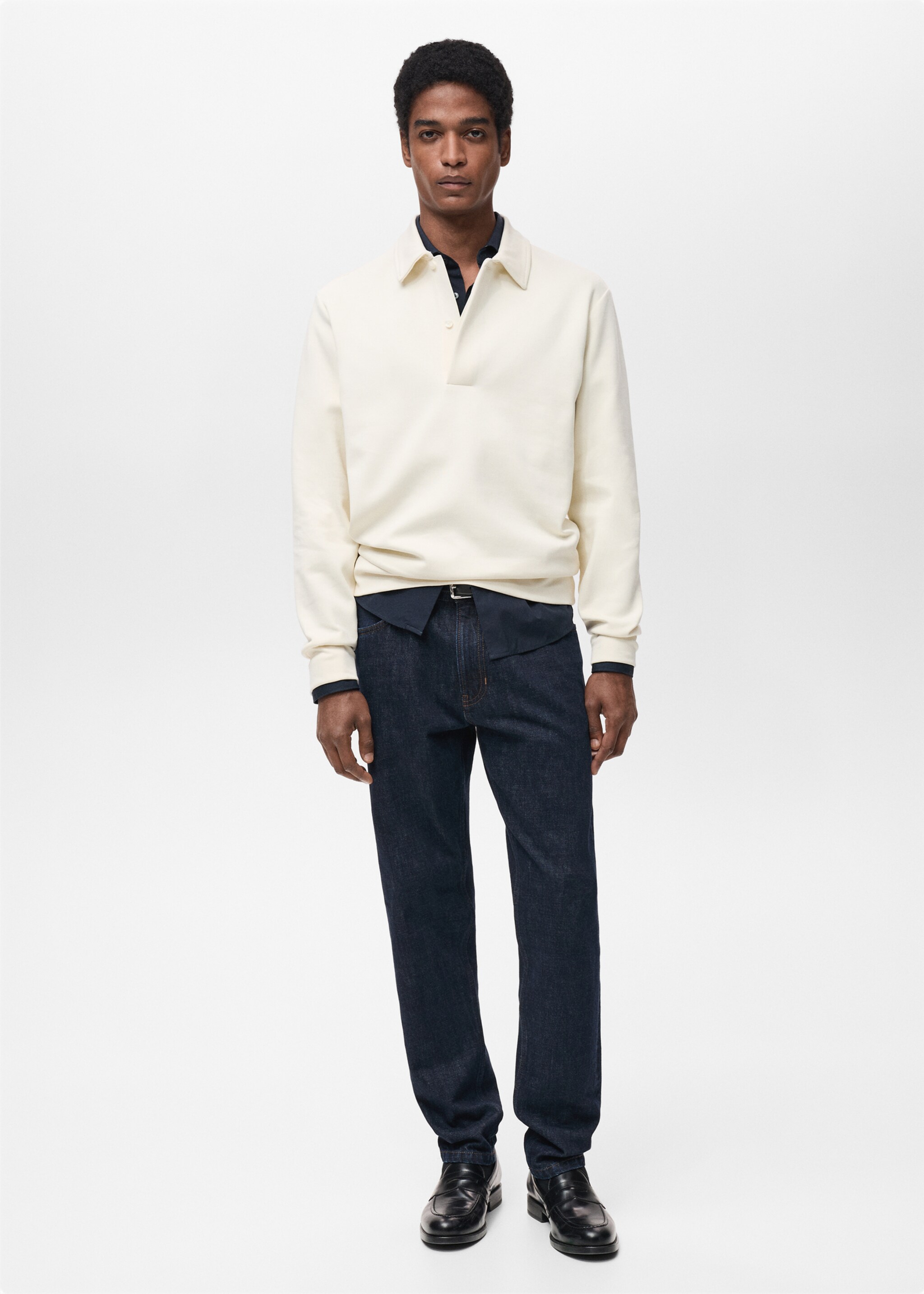 Regular-fit cotton polo sweatshirt - General plane