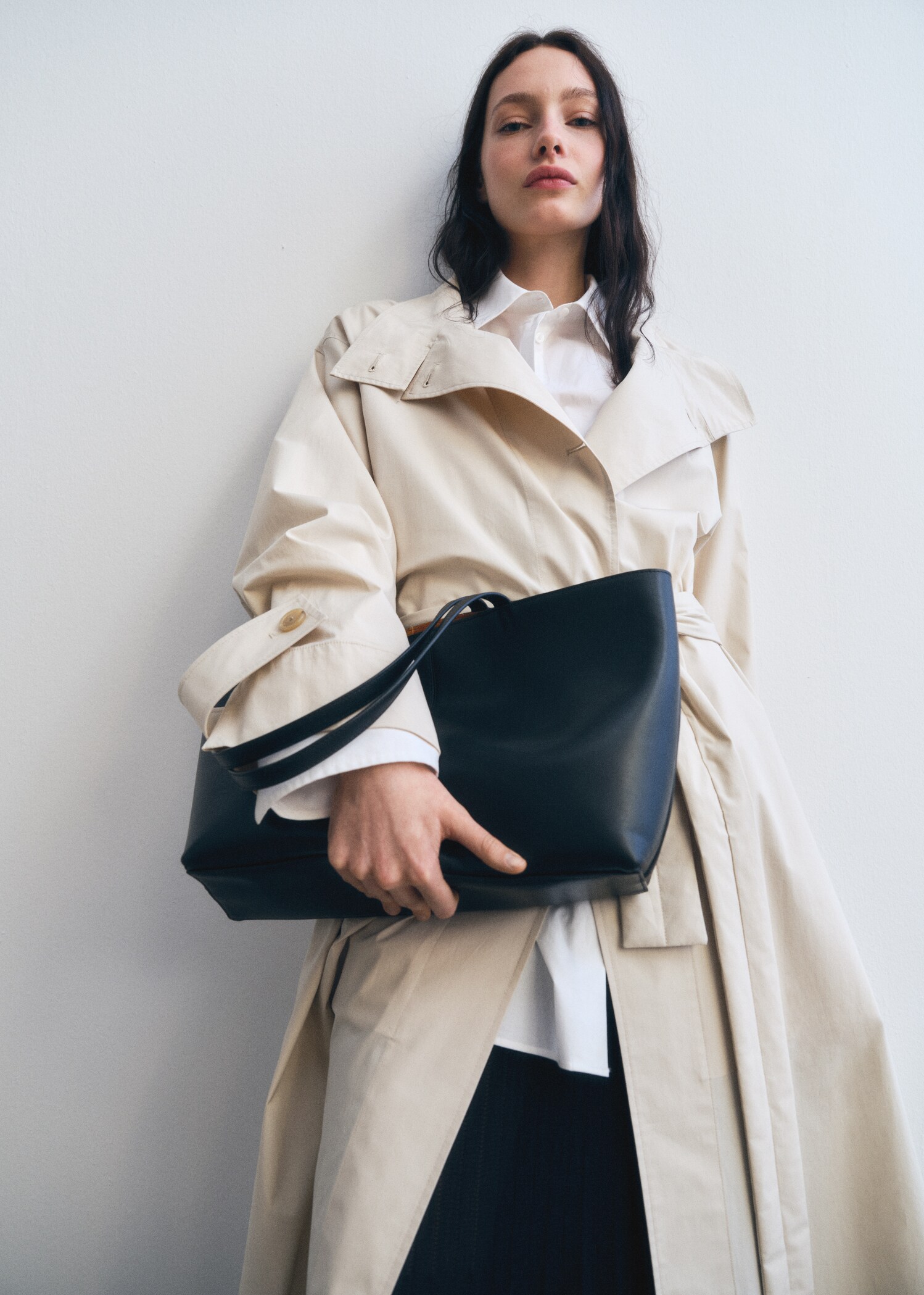 Borsa shopper media pelle - Piano generale