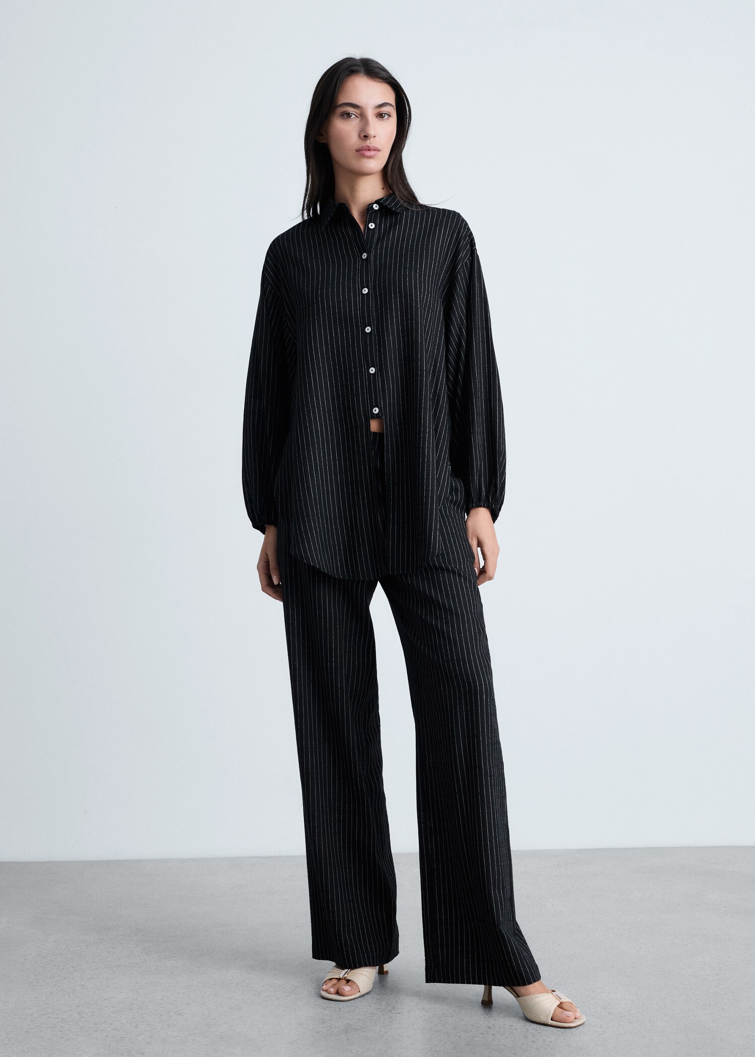 Pantalon droit à rayures - Plan général