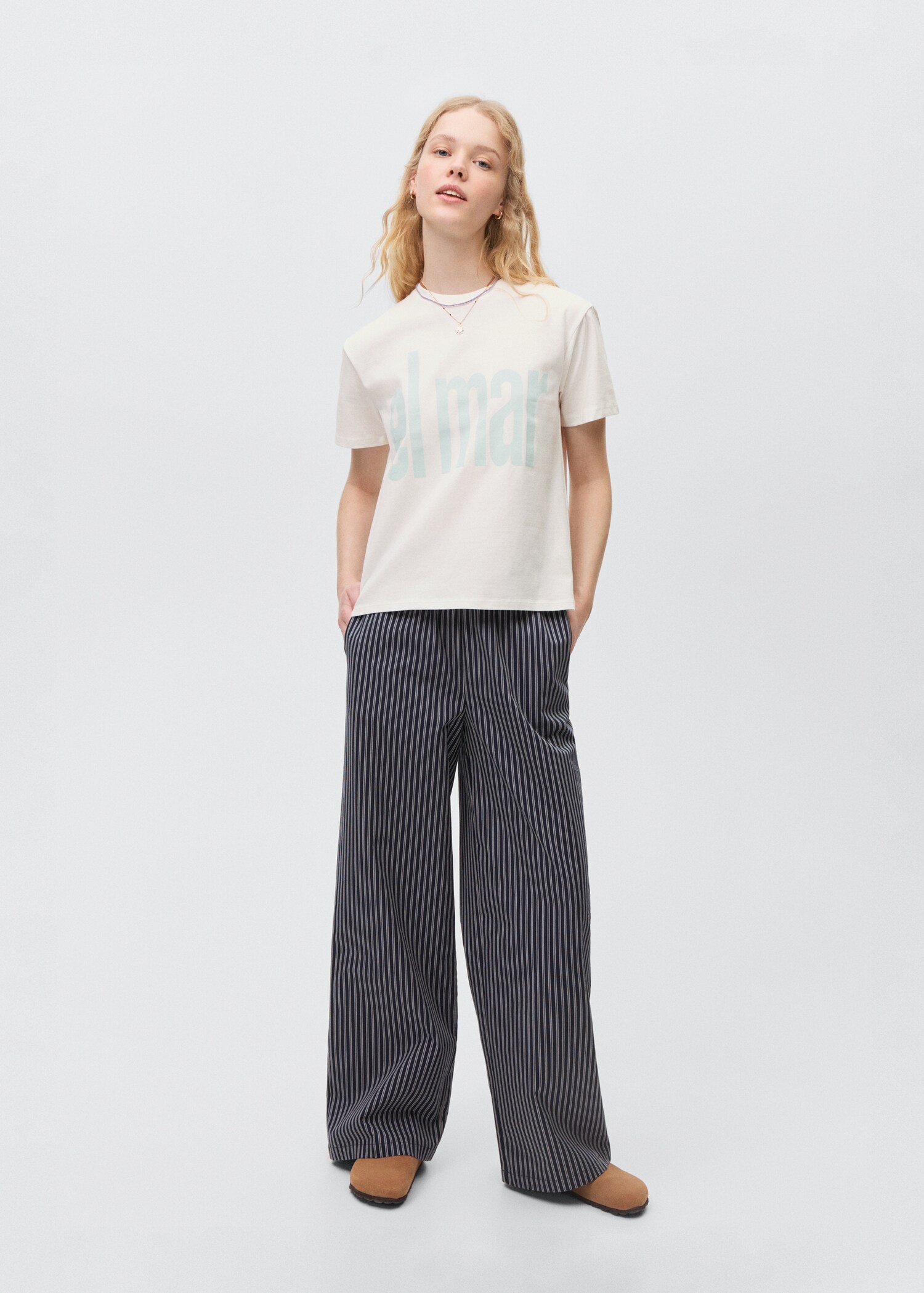 Message cotton T-shirt - General plane