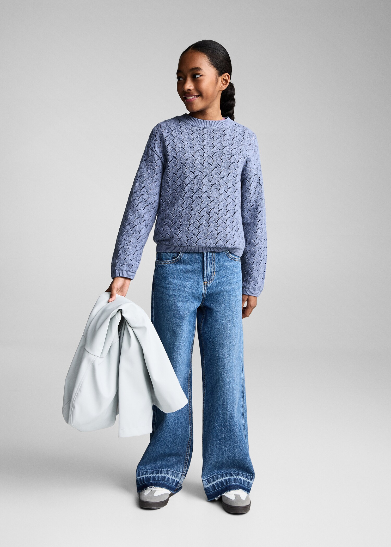 Pull en maille ajourée - Plan général