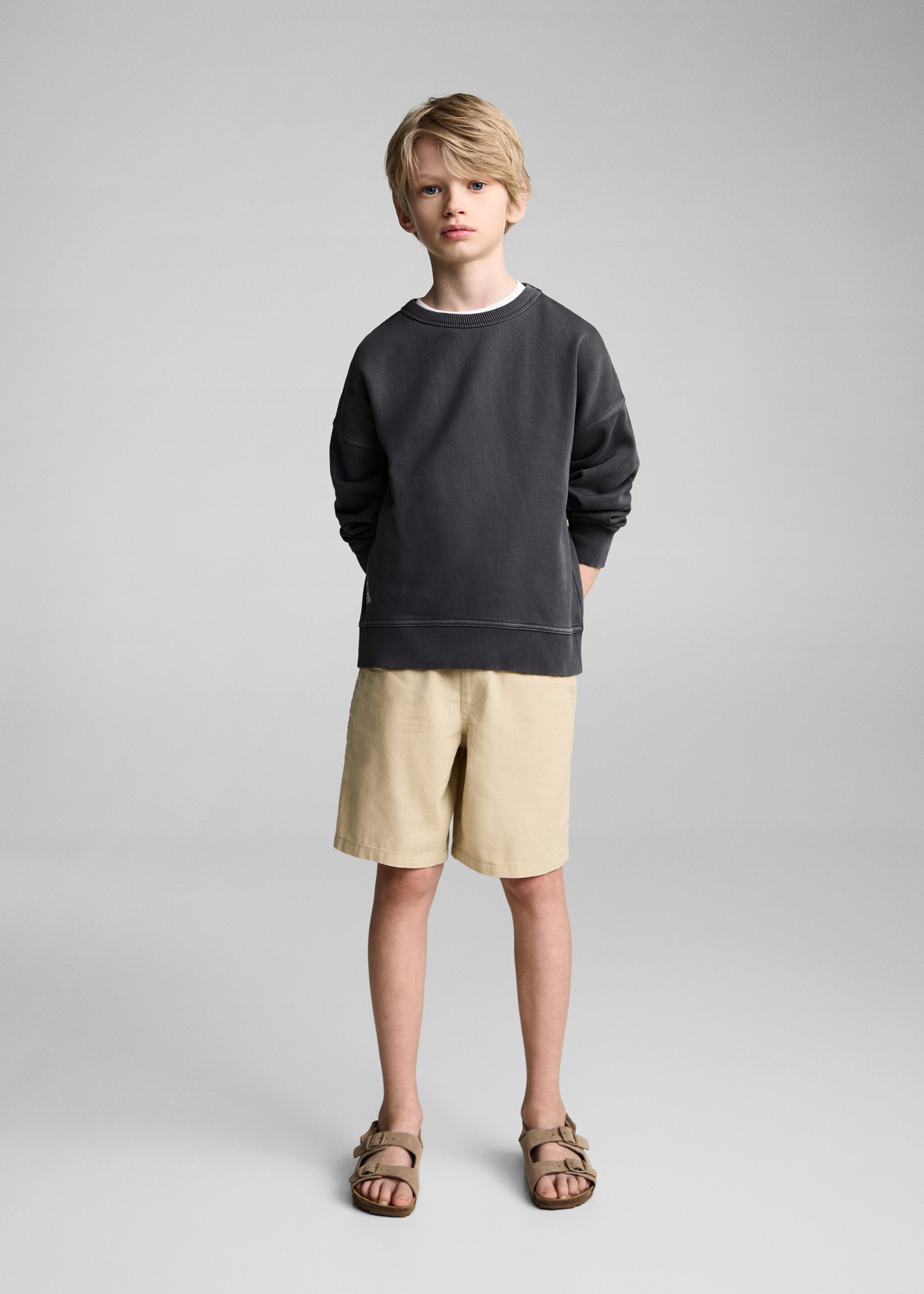 Desenli pamuklu sweatshirt - Genel plan