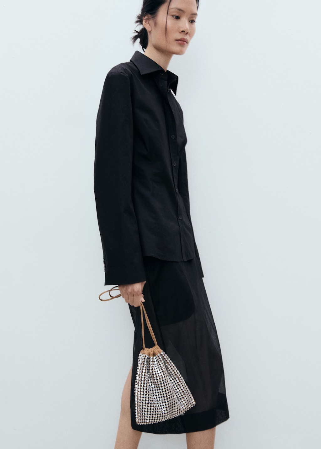Bolso de mano adorno strass