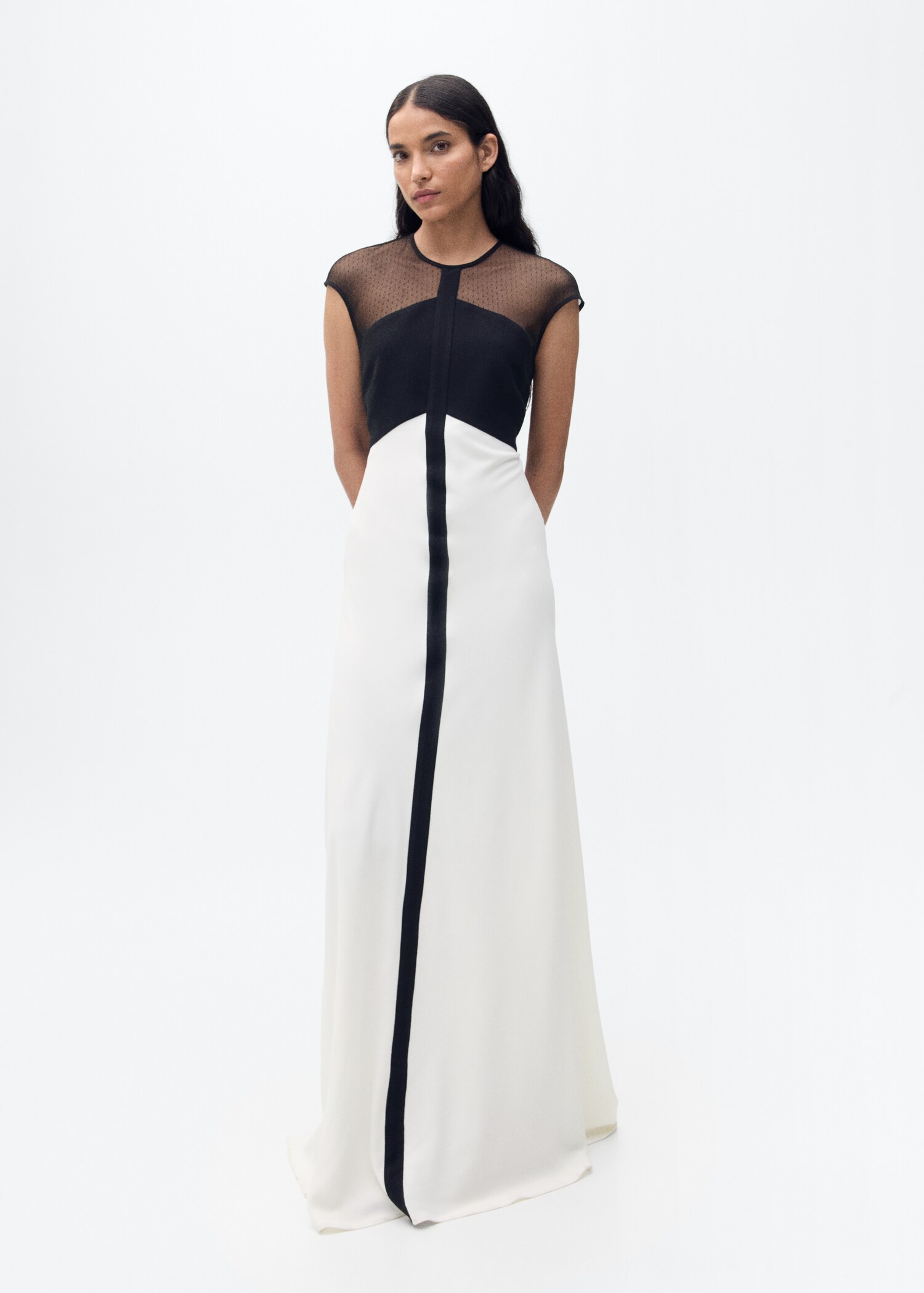 Two-tone panel dress - General plane