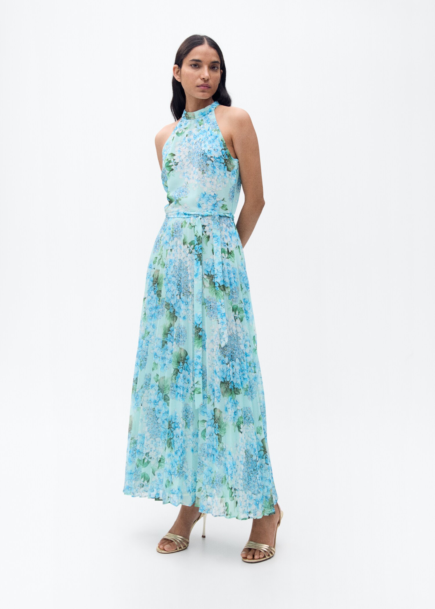 Robe plissée imprimé fleuri - Plan général