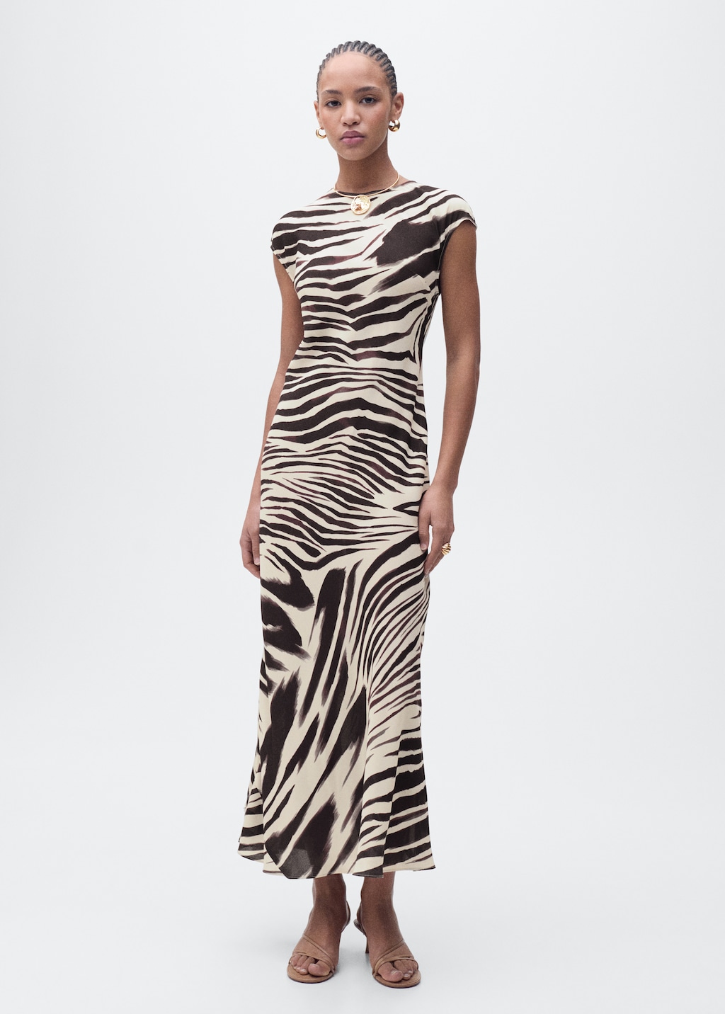 オールインワン・サロペット Amen Zebra Jacquard One-Shoulder Dress With Jewel Detailing 9609461_1936396.jpg