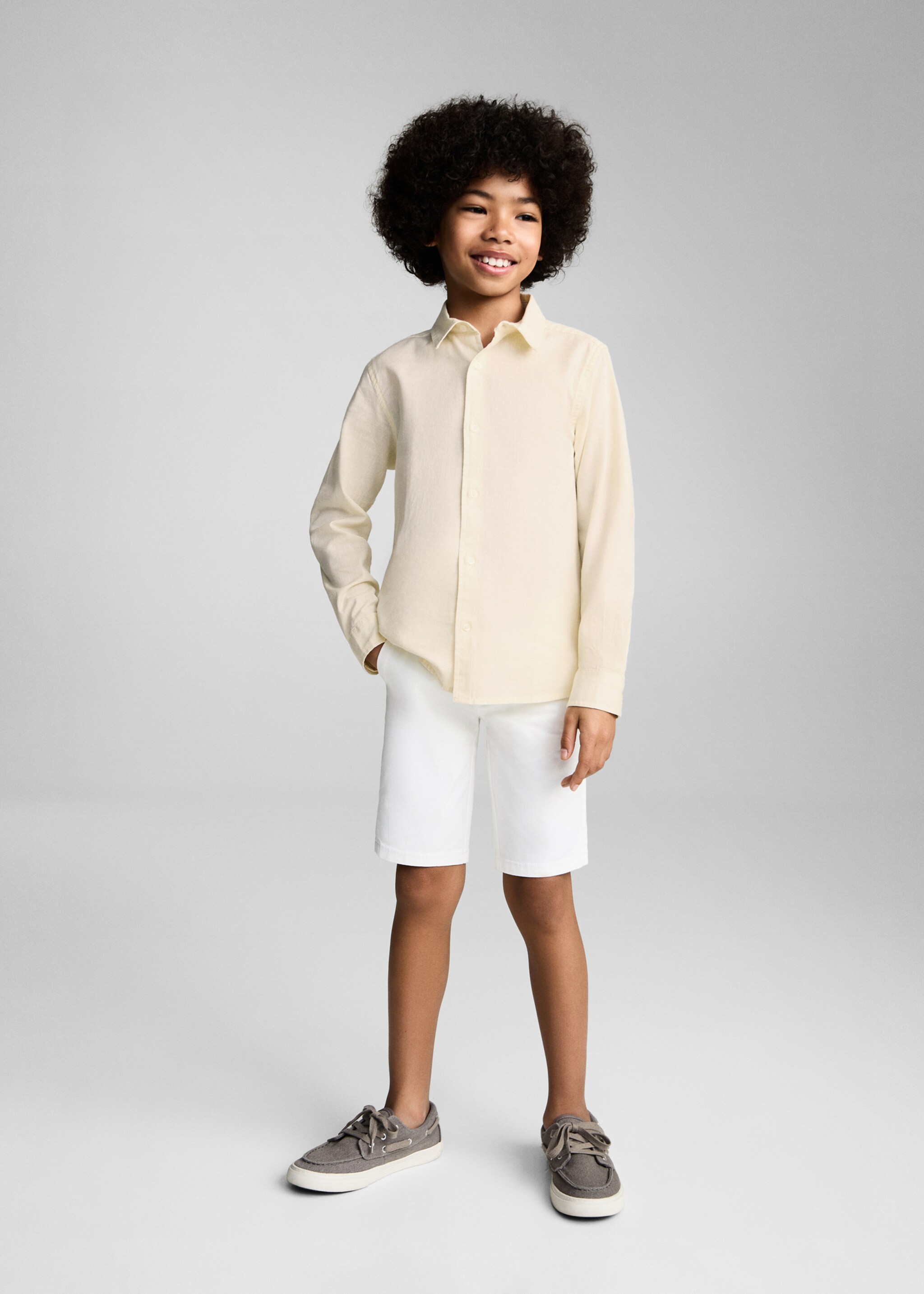 Camisa algodón y lino - Plano general