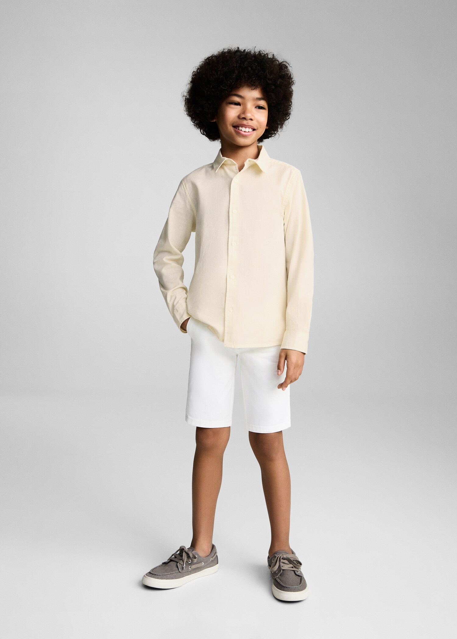 Camisa algodón y lino - Plano general