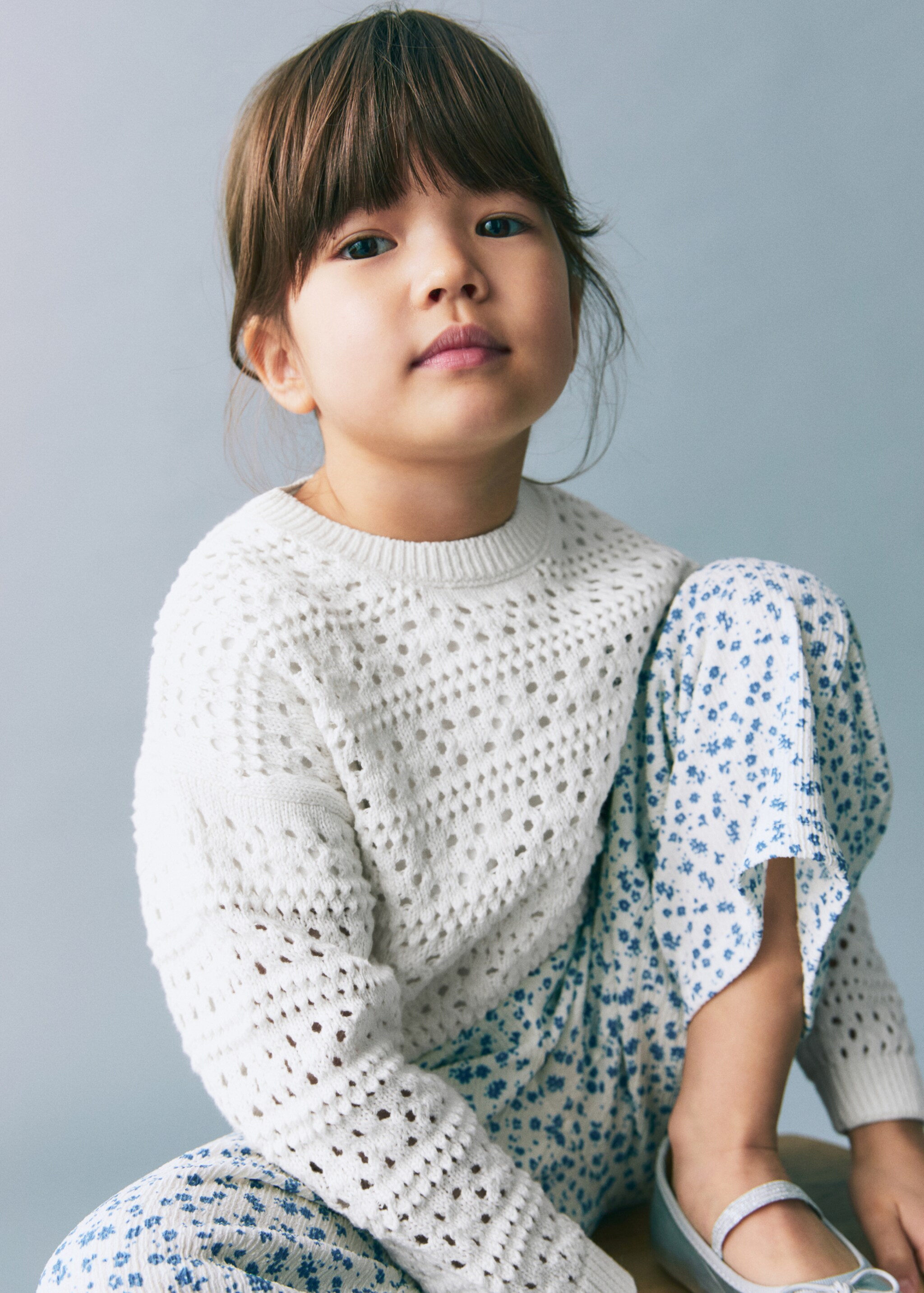 Openwork cotton sweater - General plane