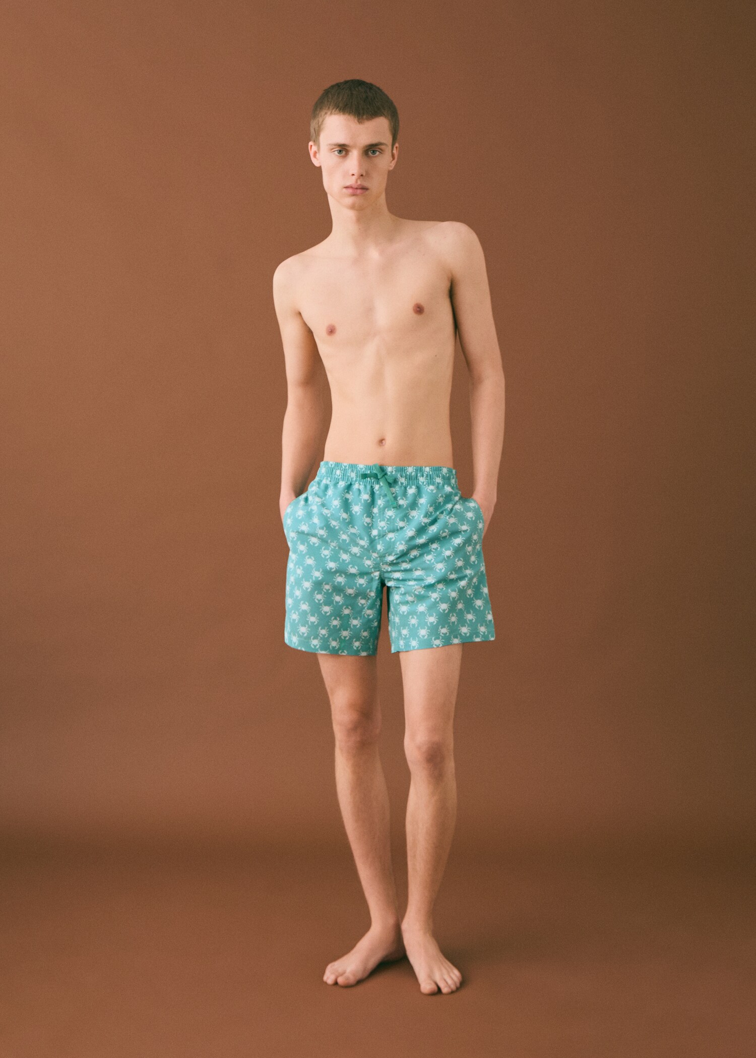 Crab-print swimsuit - General plane
