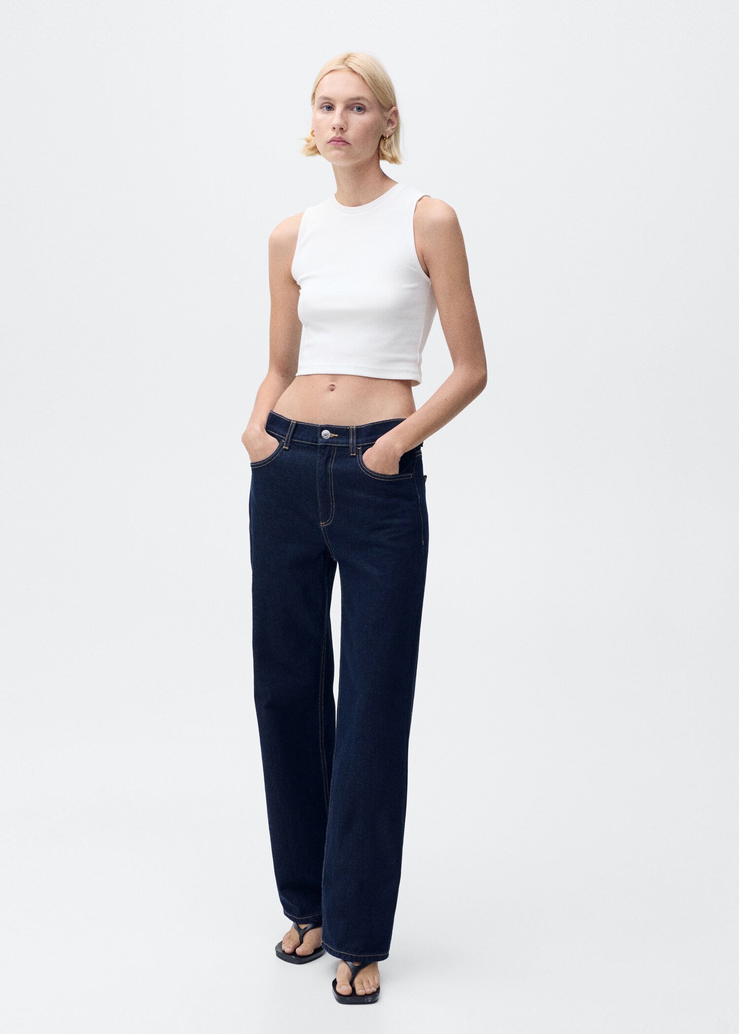 Crop top coton sans manches - Plan général