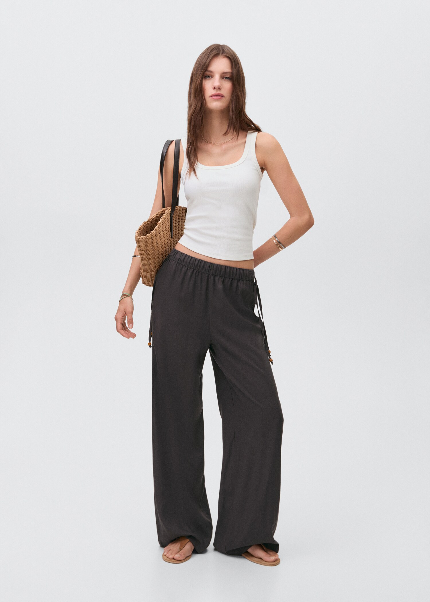 Long linen pants - General plane