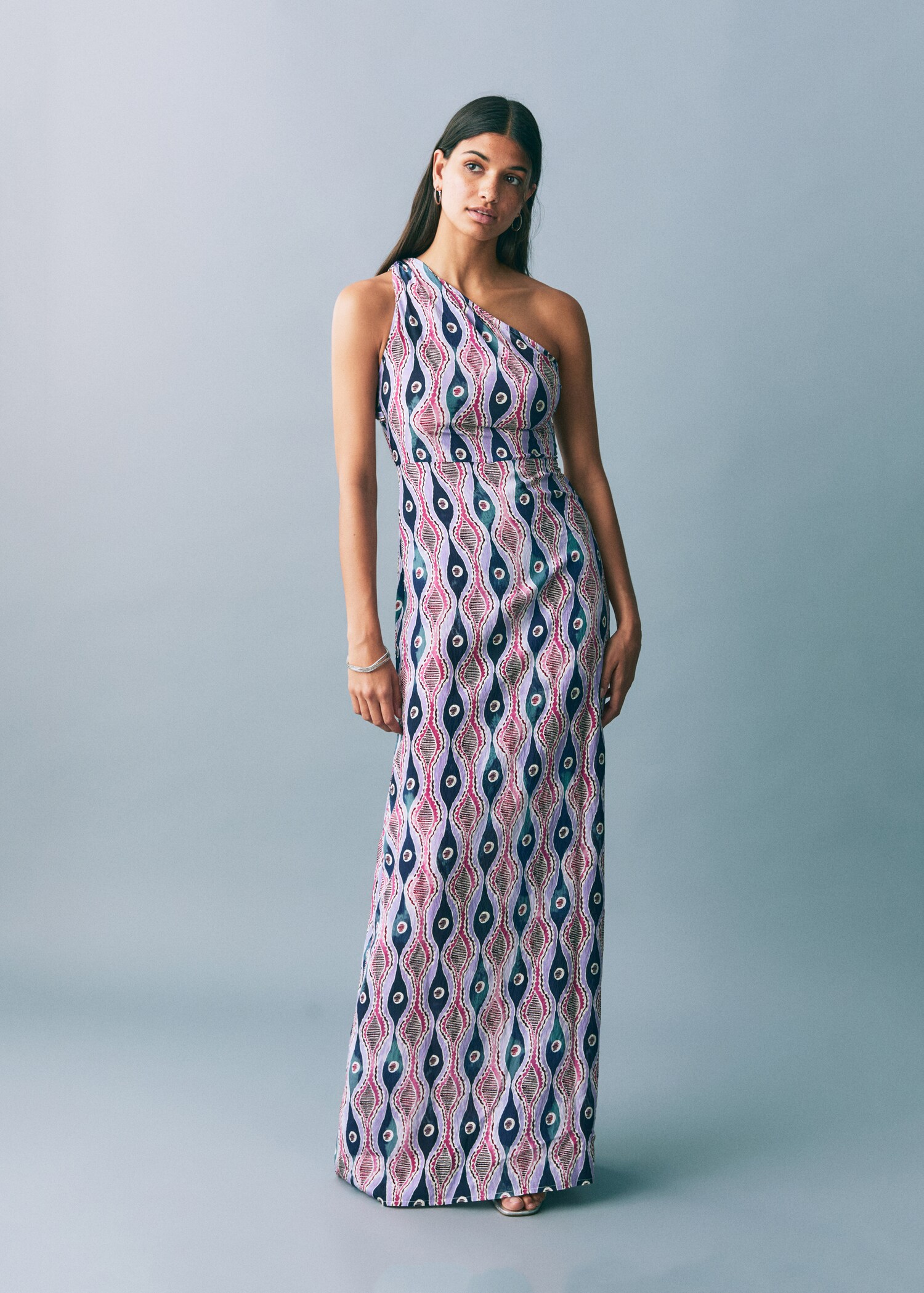 Asymmetrisches Printkleid - Allgemeine Ansicht