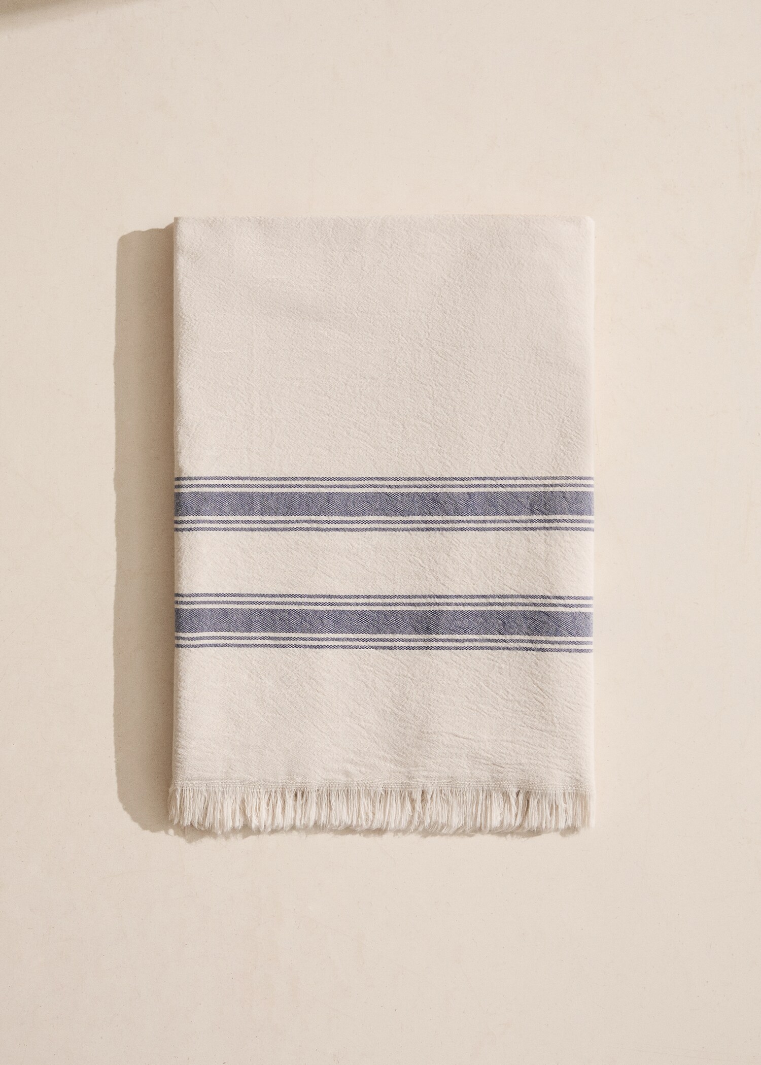 Fringed double-striped pareo towel - General plane
