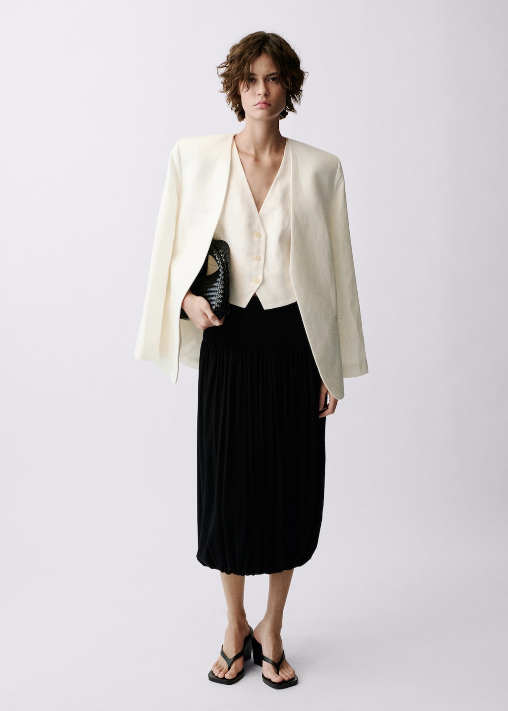 Linen suit waistcoat