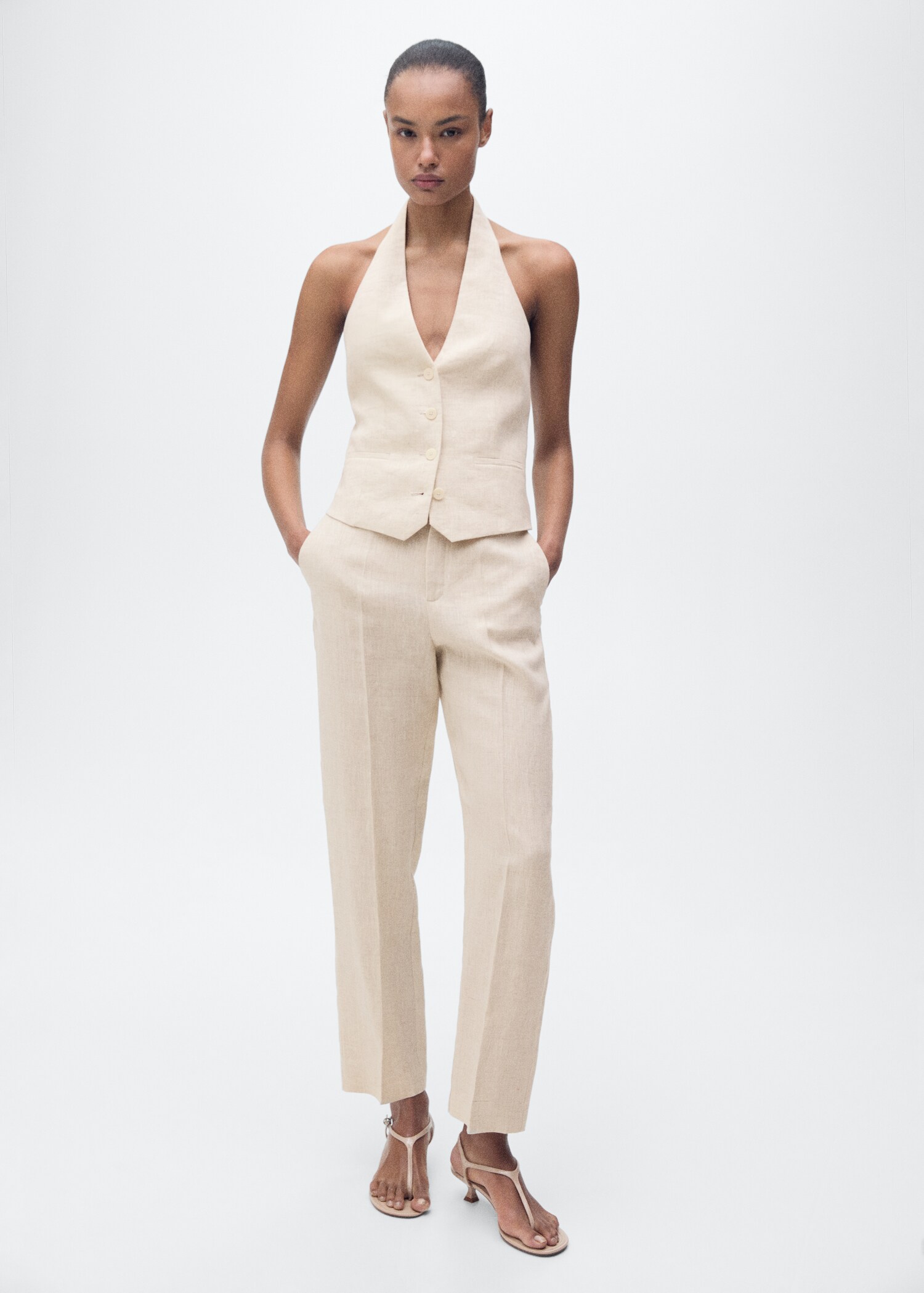 Linen suit waistcoat - General plane