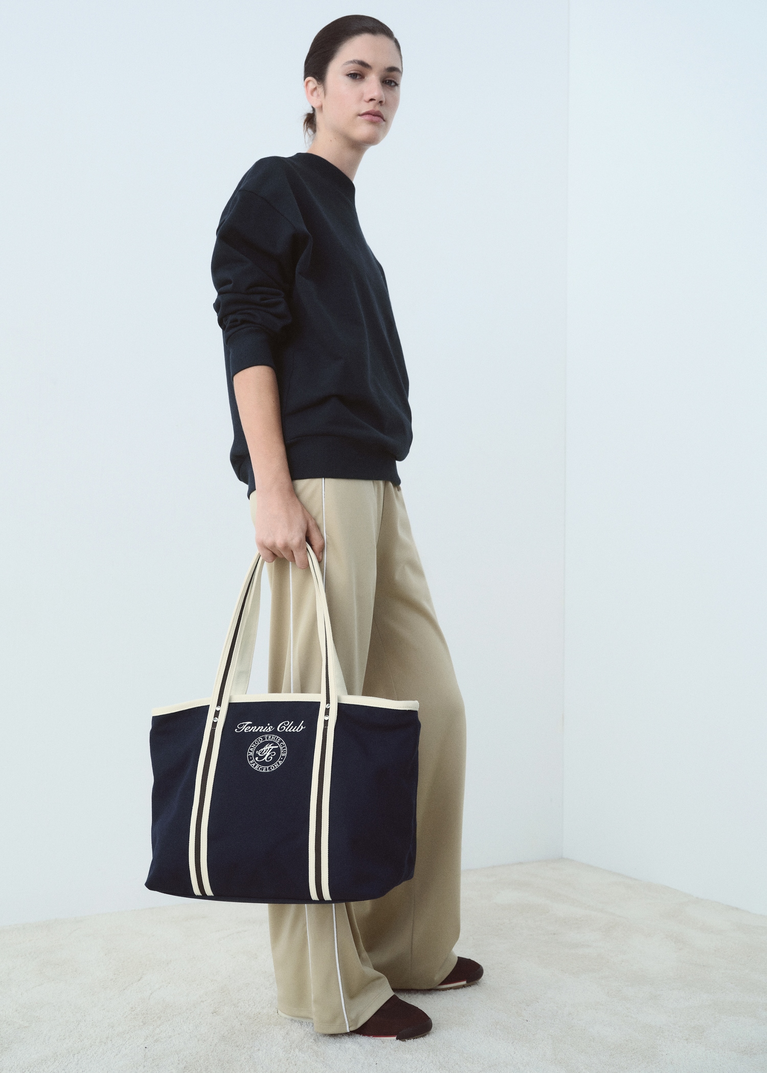 Bolso Shopper Nylon Bolso Mango Mujer Mango Bolso Marron Bolso