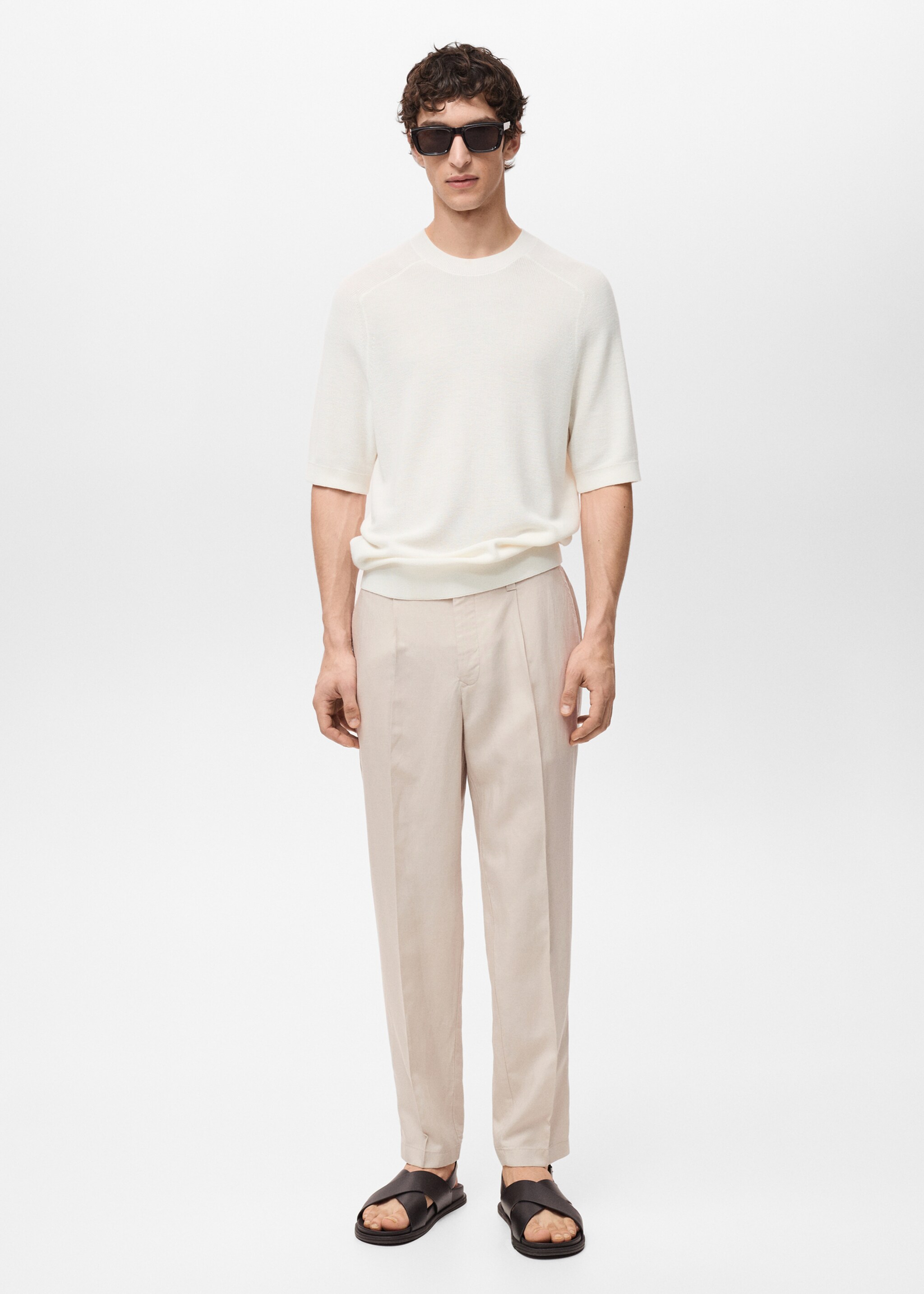 Pantalon lin regular-fit - Plan général