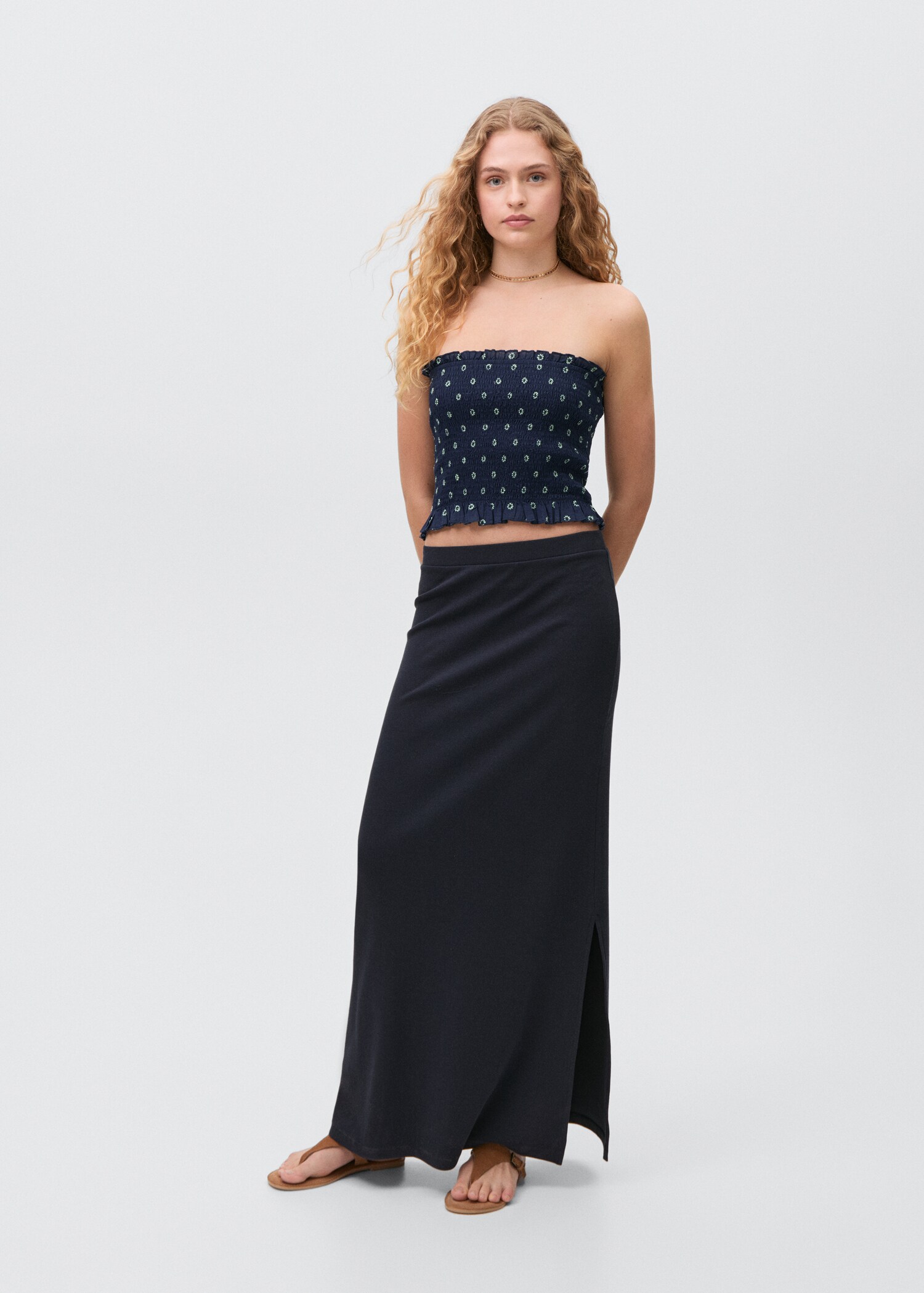 Top bustier froncé - Plan général