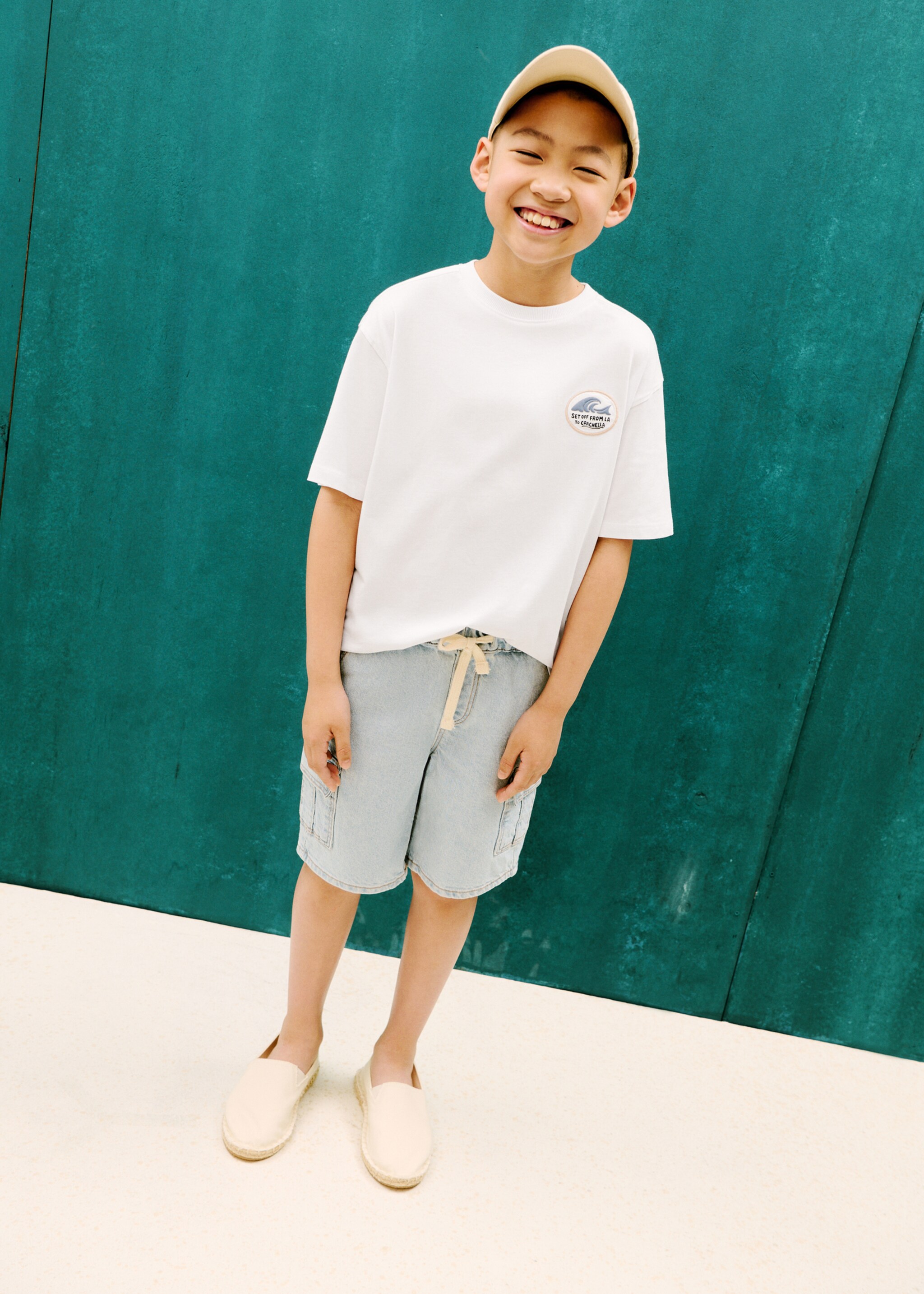 Printed cotton-blend T-shirt - General plane
