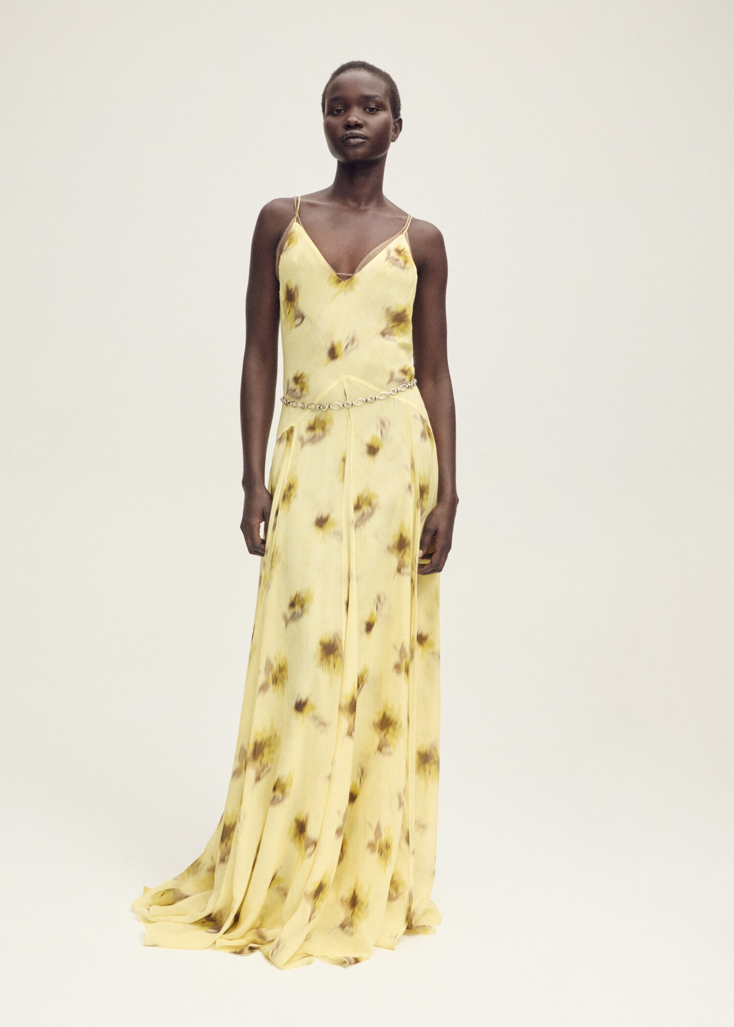 Robe longue en imprimé fleuri - Plan général