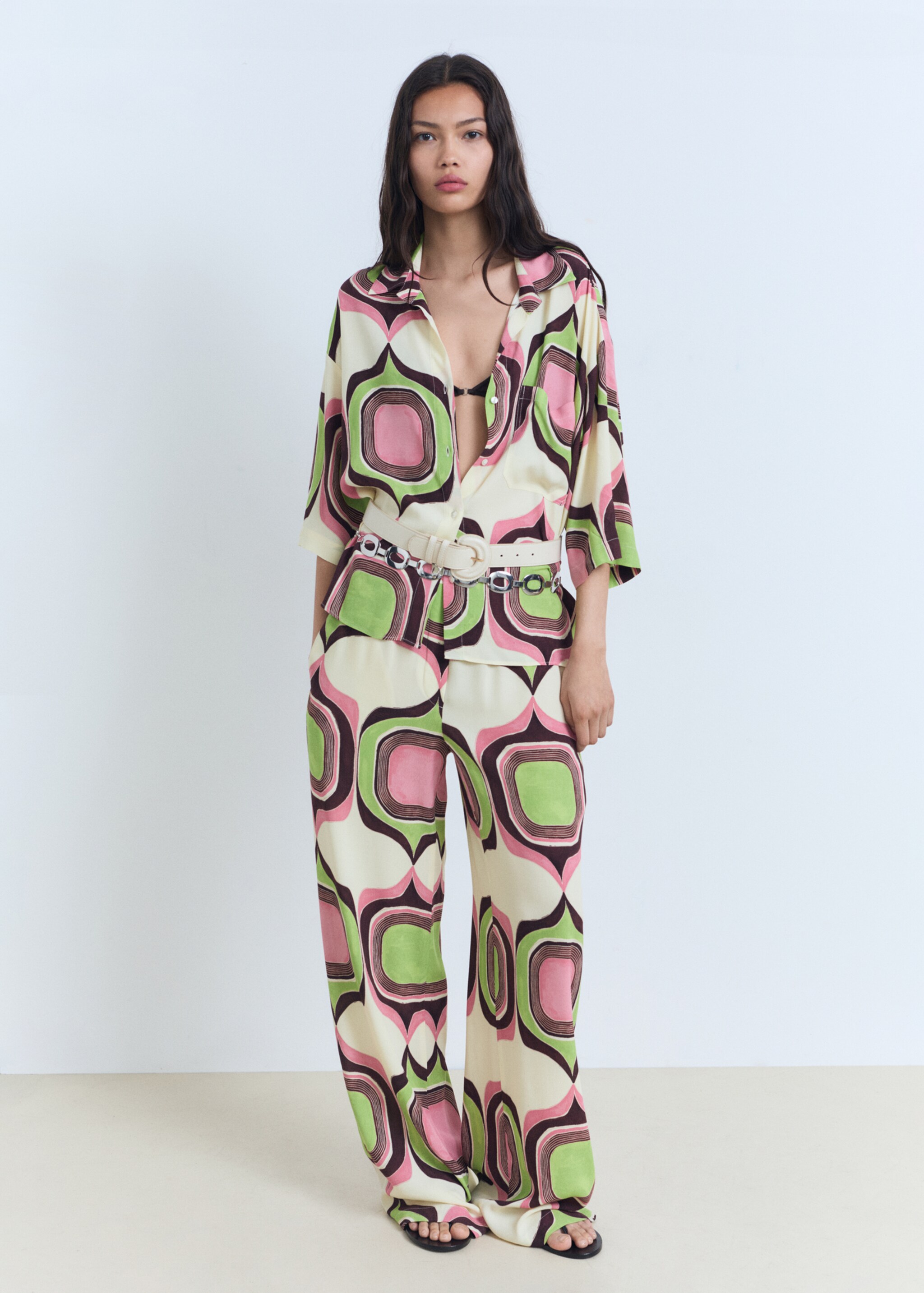 Geometric print blouse - General plane