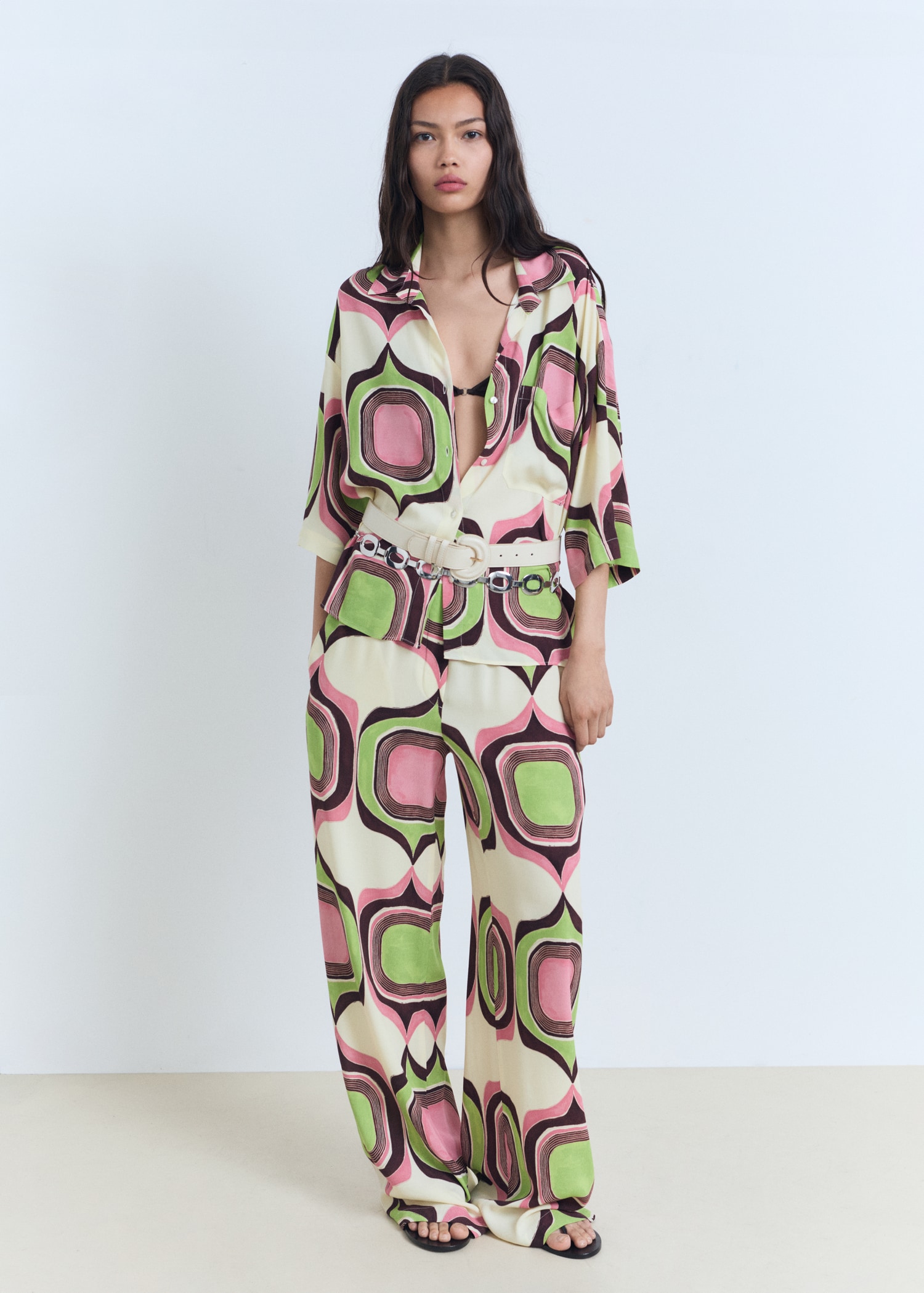 Geometric print blouse - General plane
