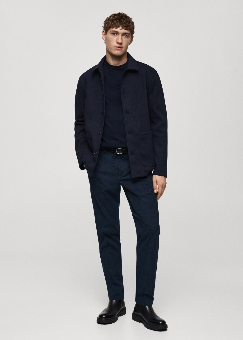 Micro-houndstooth flannel pants