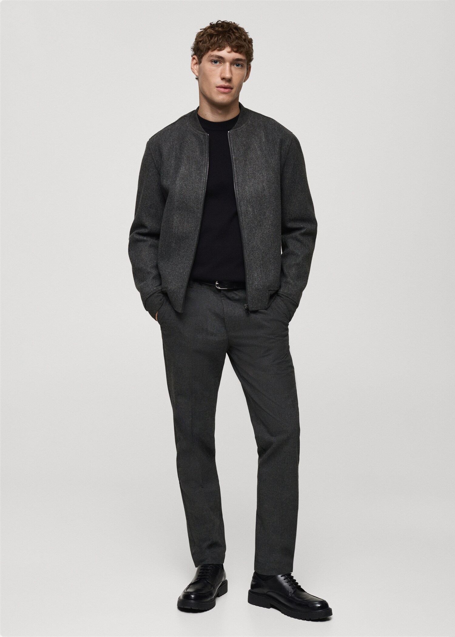 Pantalón franela estampado príncipe Gales - Plano general