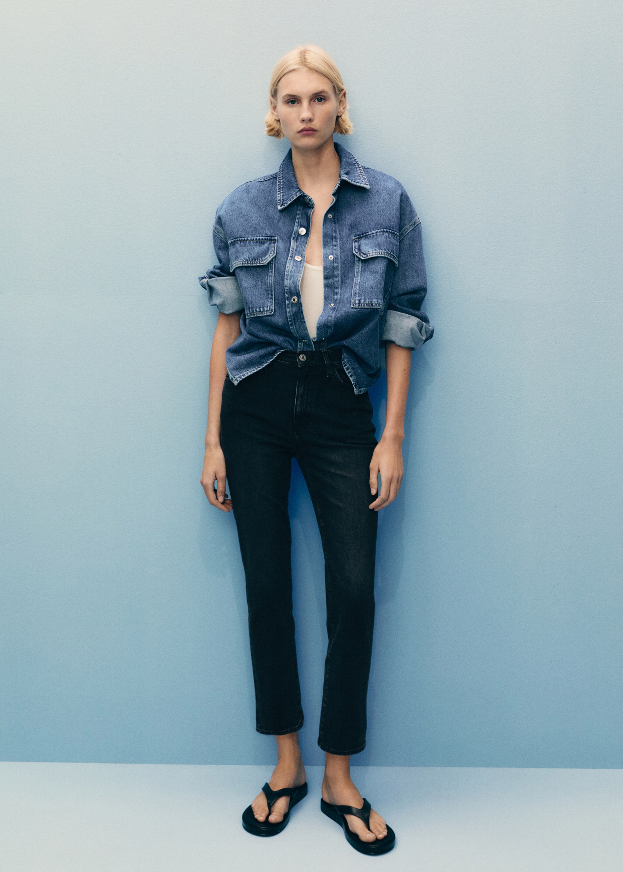 Jeans Claudia slim crop - Plano general