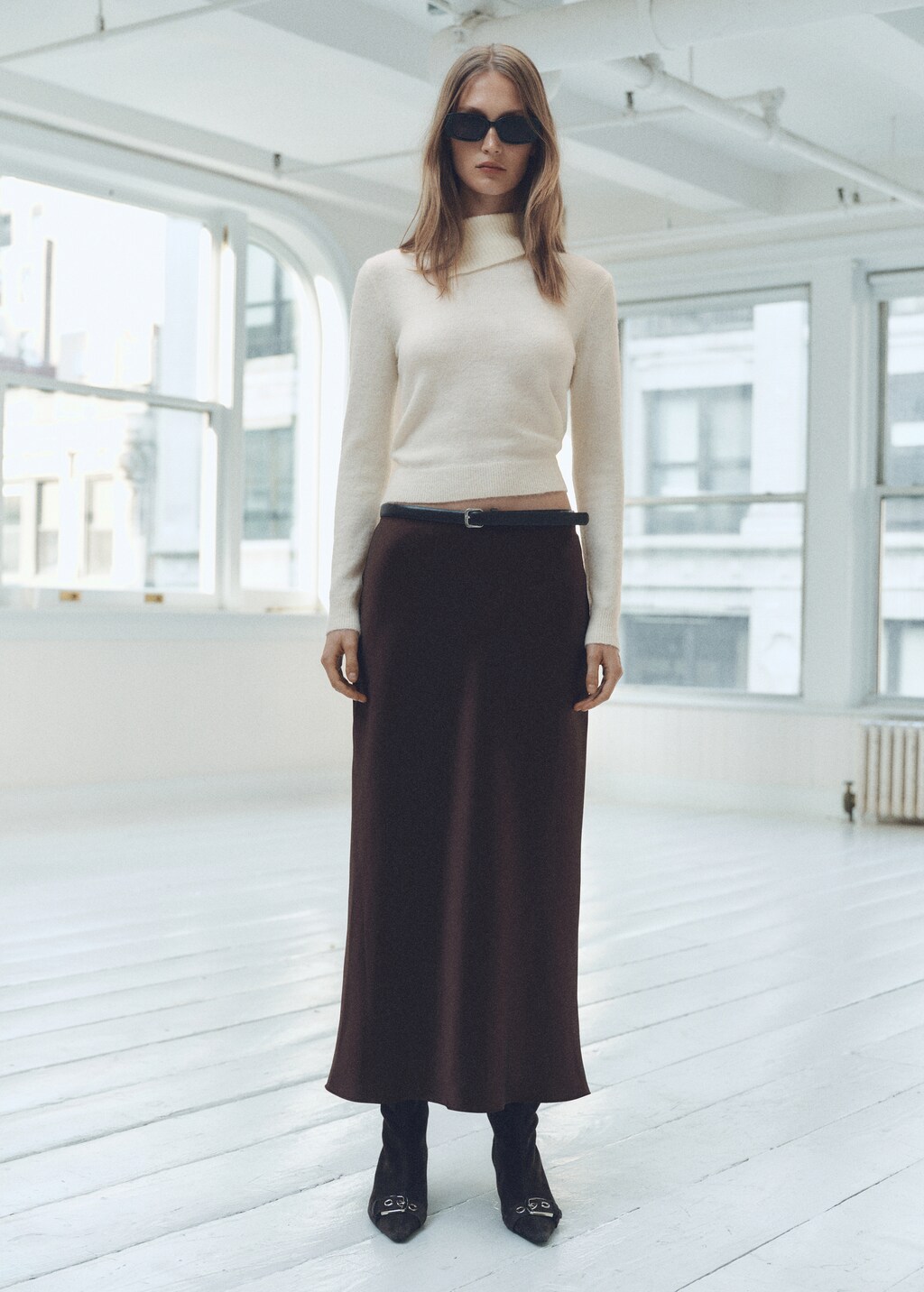 Sweater with wraparound lapel neck - image 2