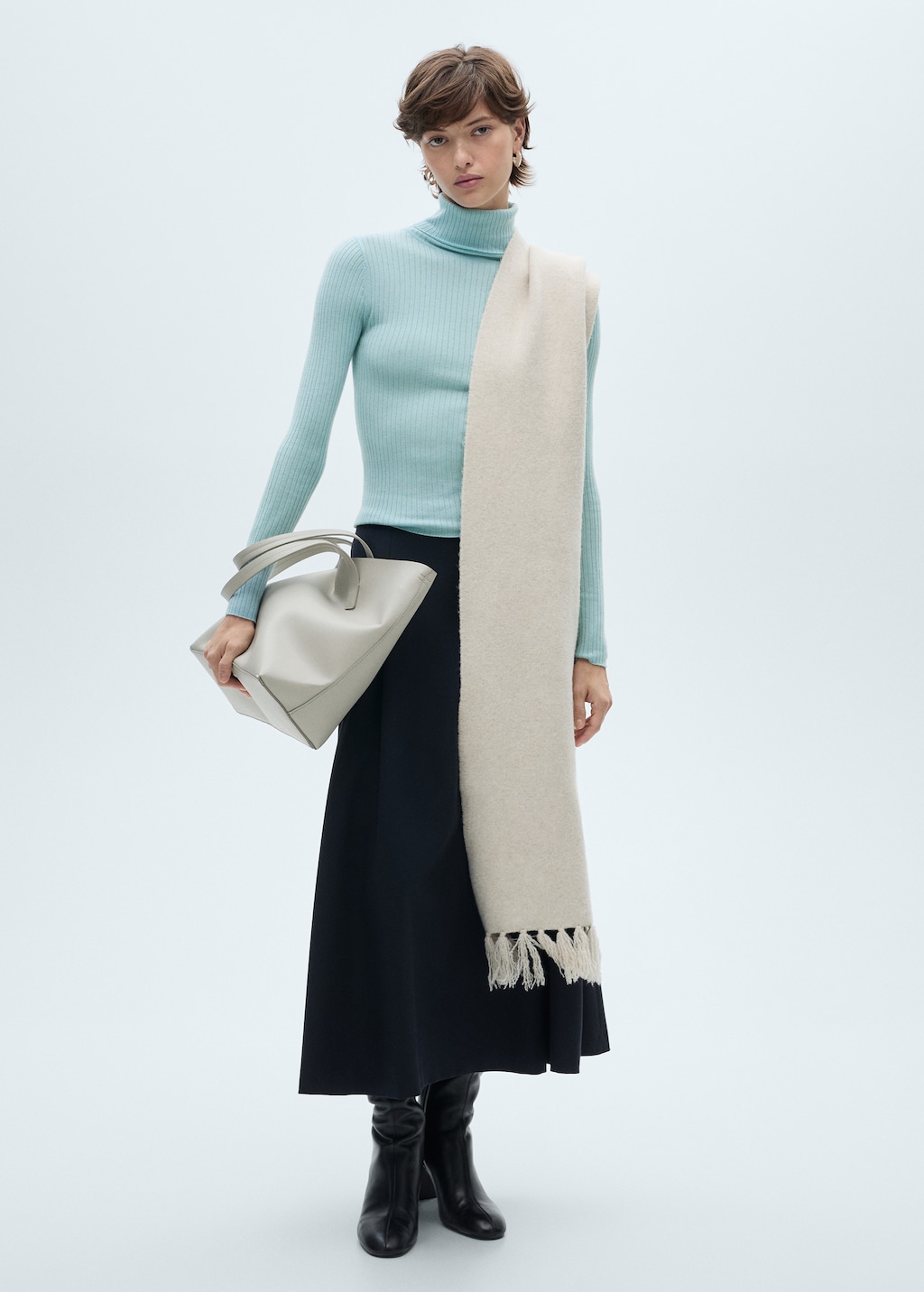 Wool blend turtleneck sweater