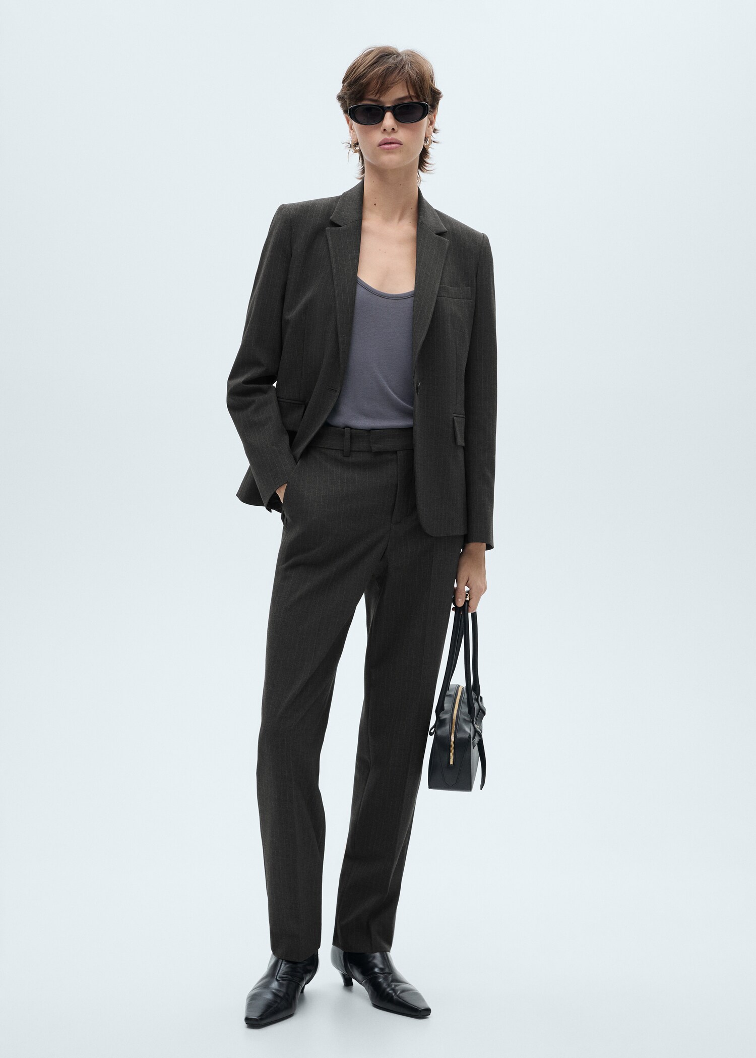 Pinstripe suit jacket - General plane