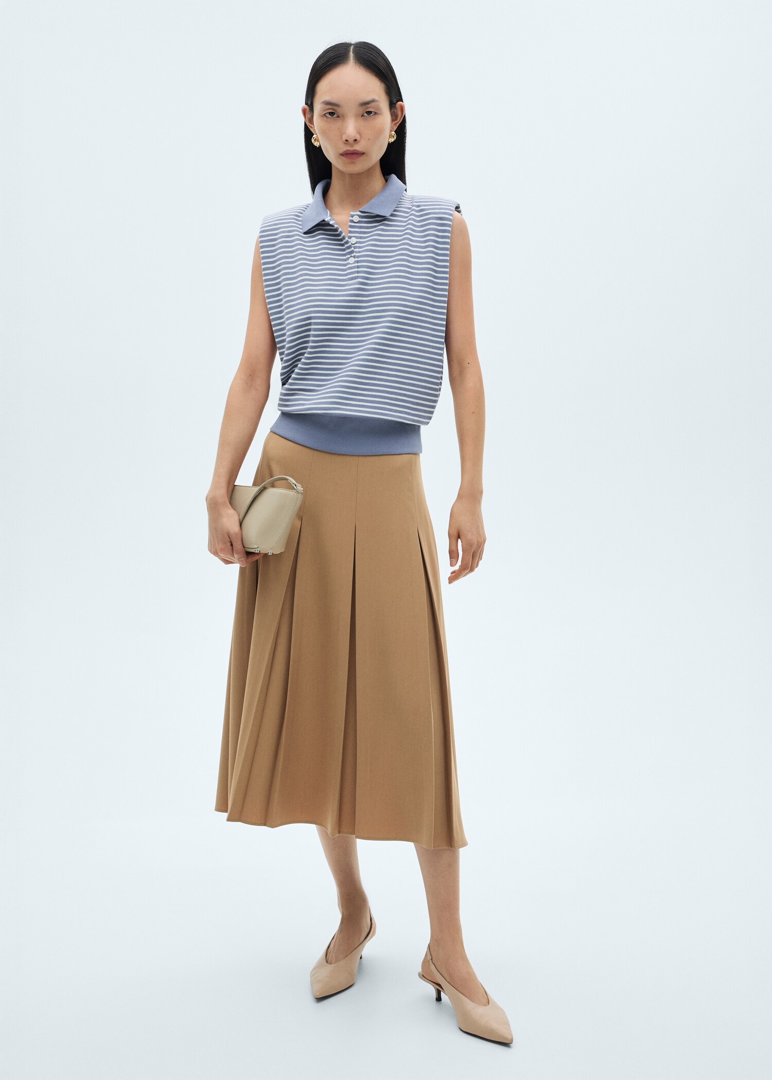Striped cotton polo shirt - General plane