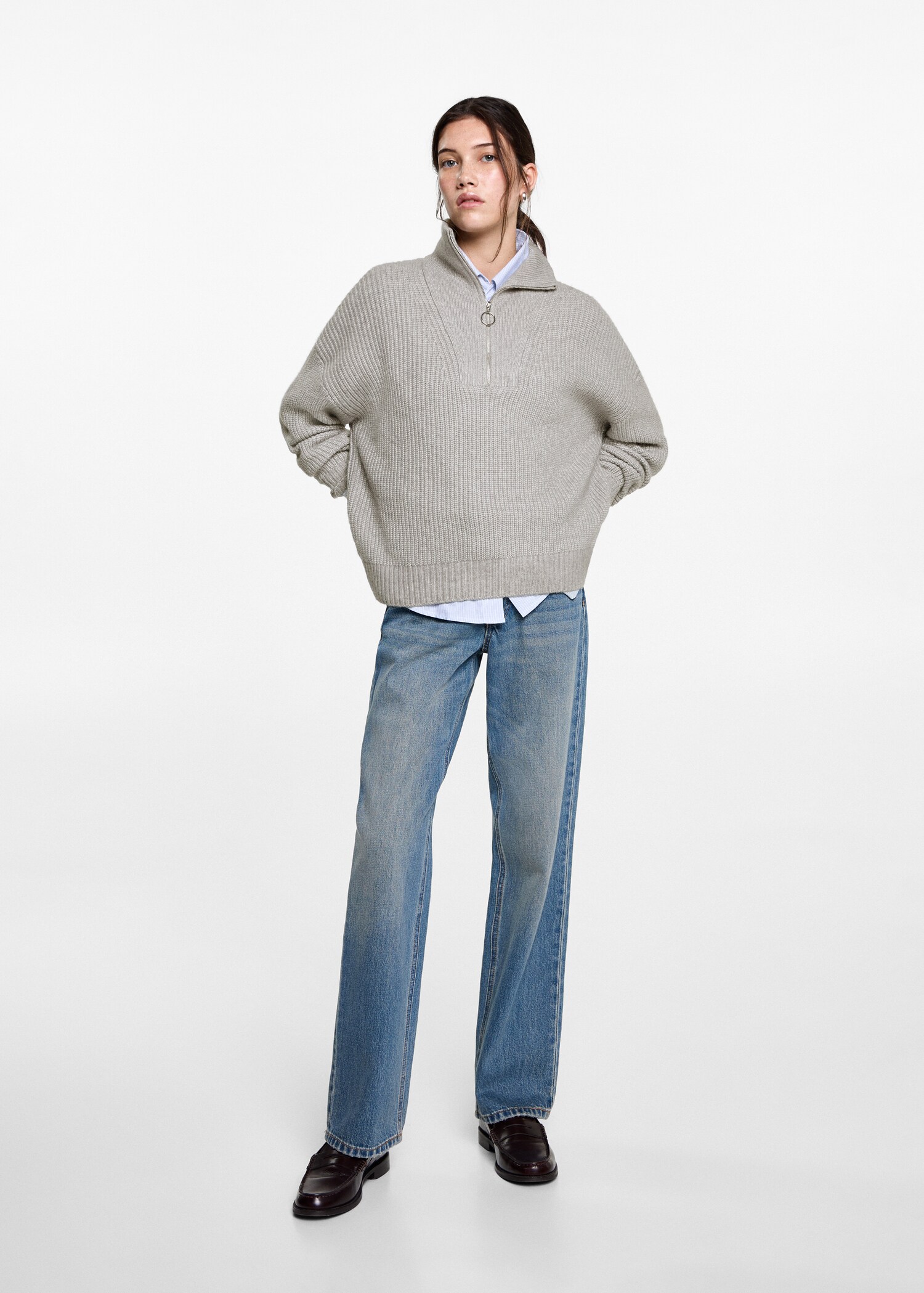 Pullover maglia cerniera collo - Piano generale