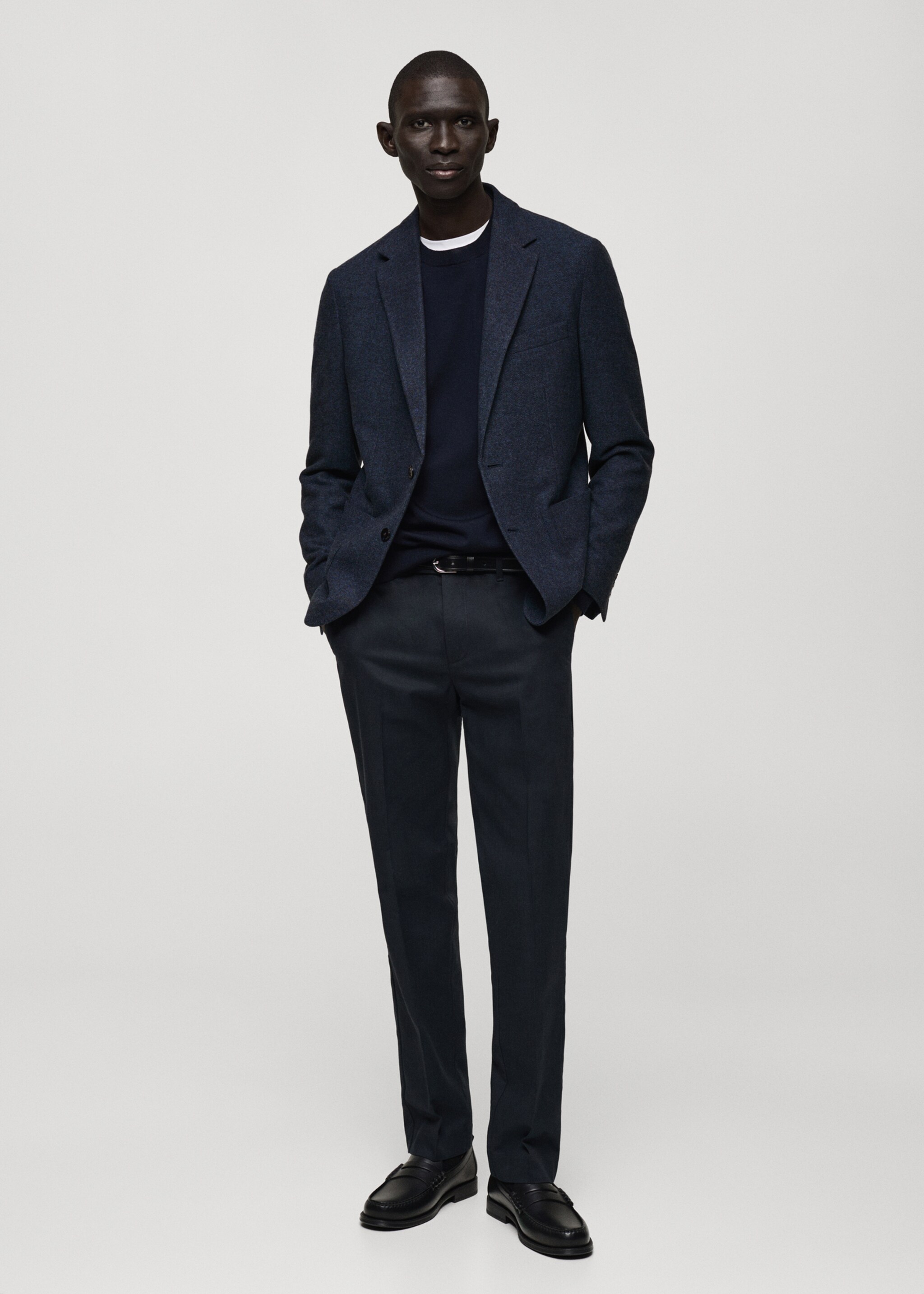 Veste laine mélangée slim-fit - Plan général