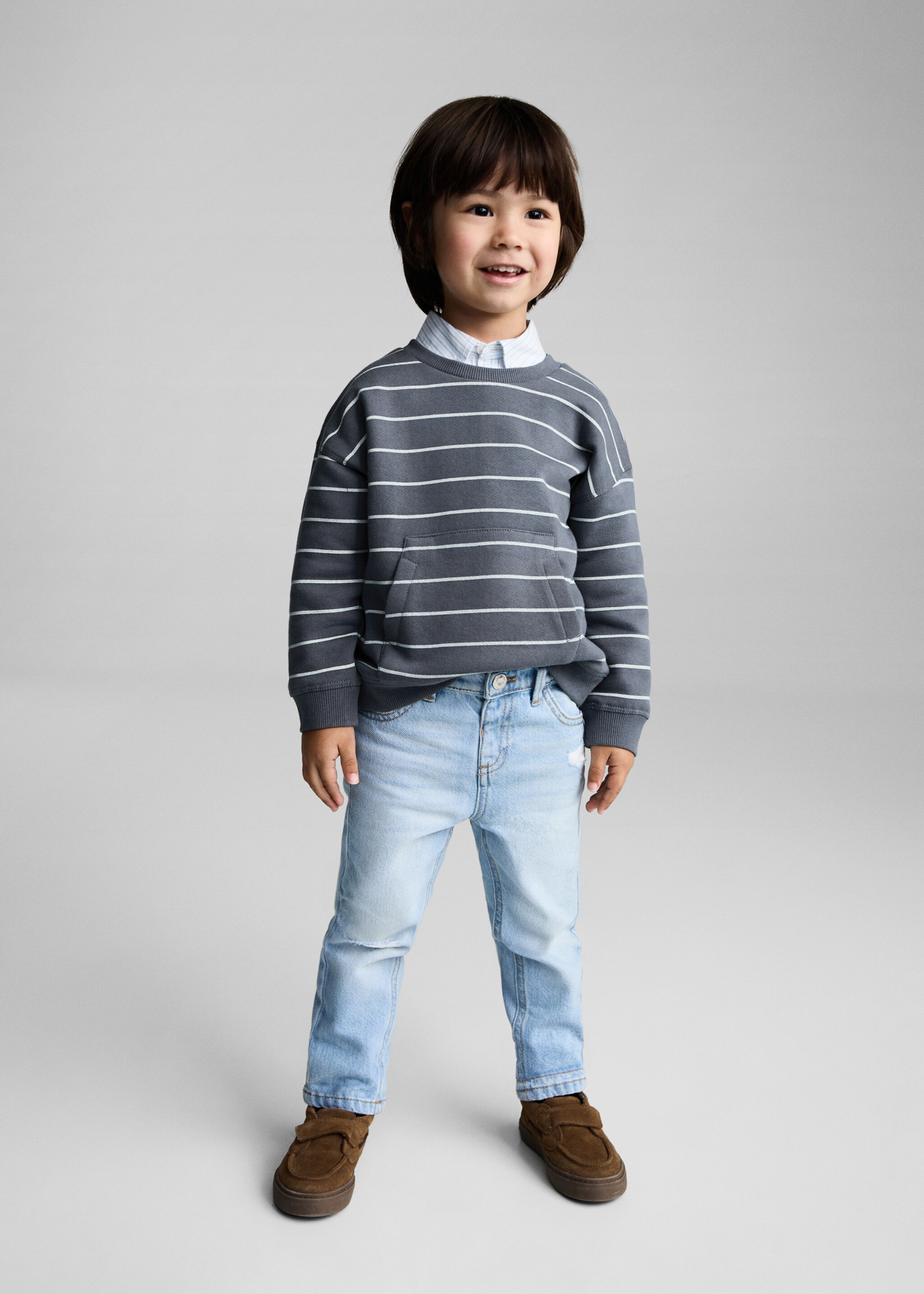 Sudadera algodón rayas - Plano general