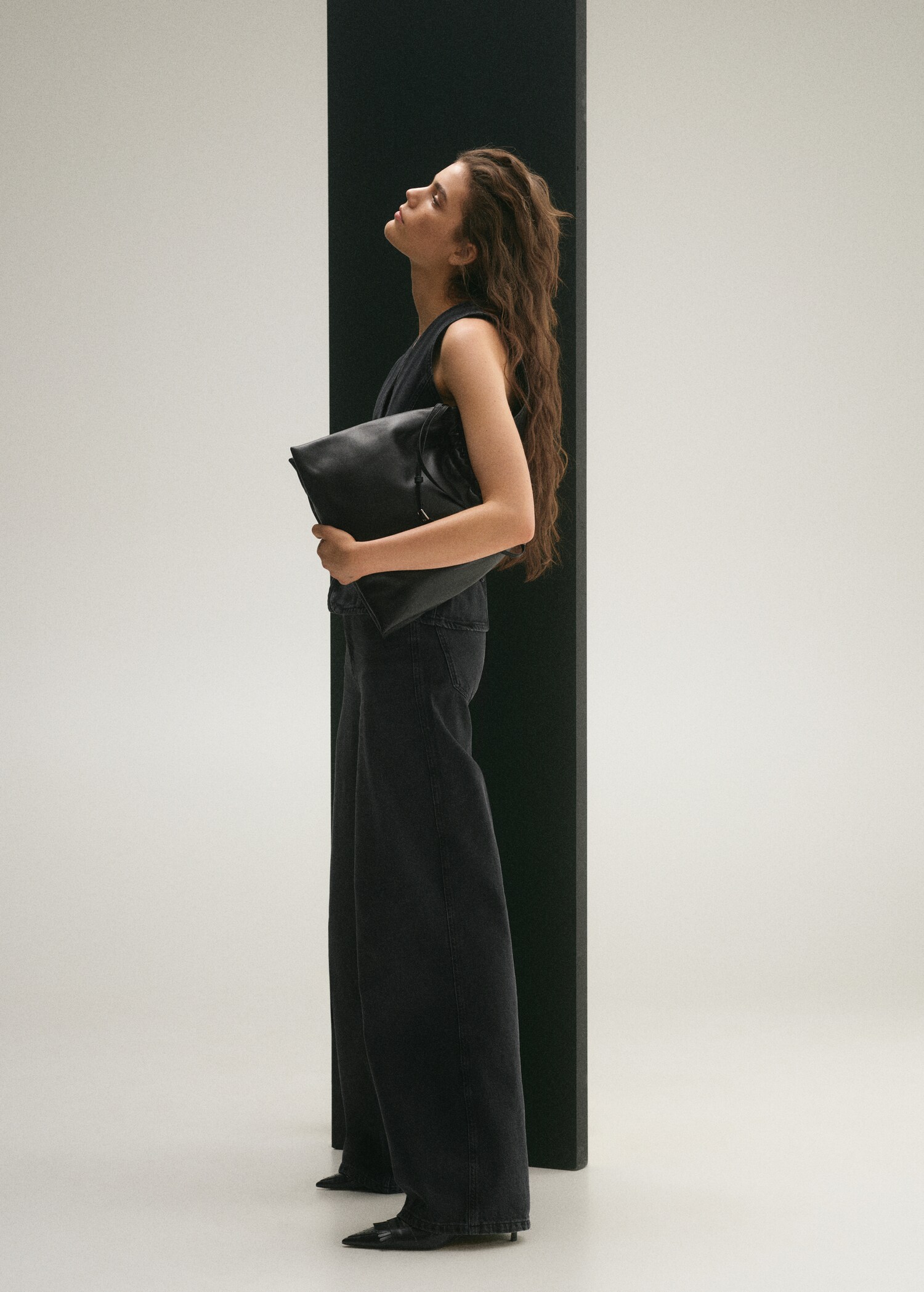 Wideleg-Jeans mit hohem Bund - Allgemeine Ansicht