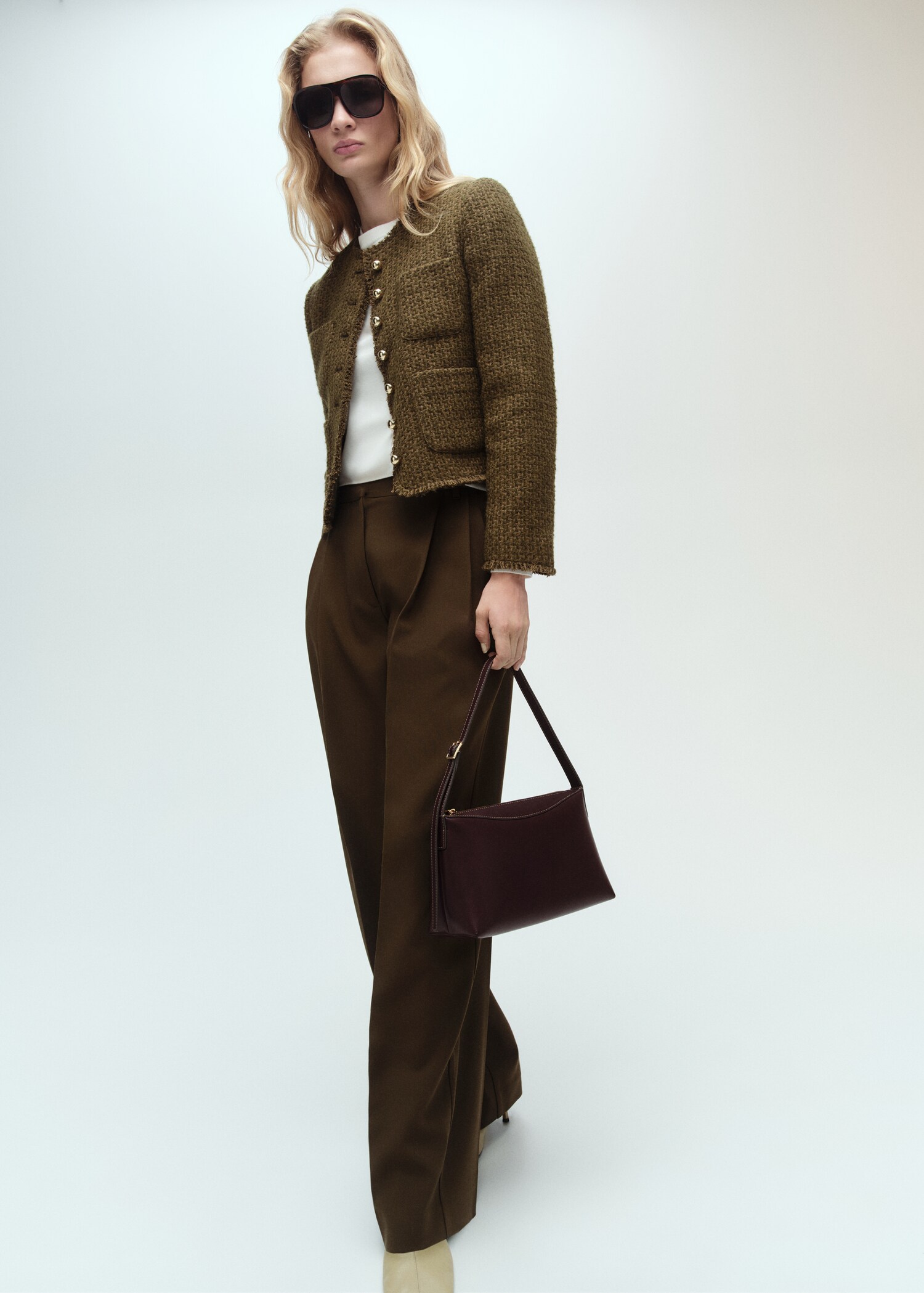 Tweed jacket with jewel buttons - General plane