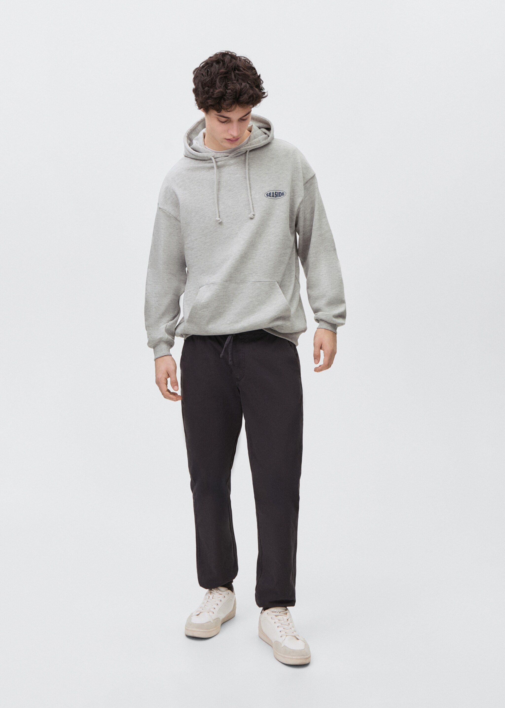 Cotton jogger-style trousers - General plane