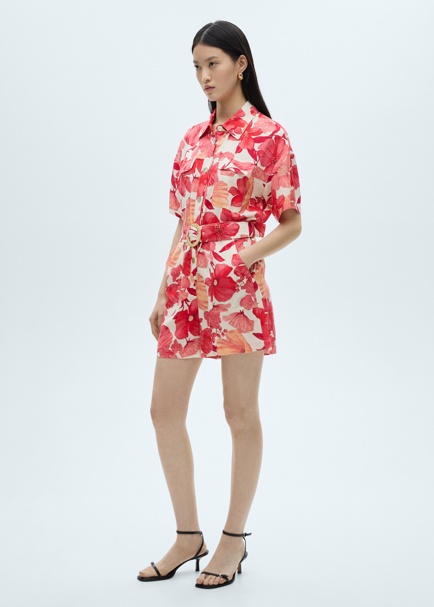 Combi-pantalon en imprimé fleuri - Plan général
