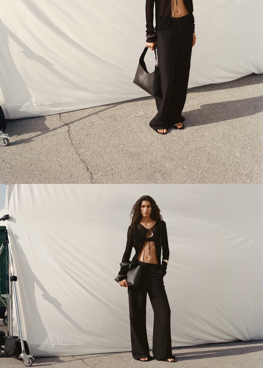 Shopper bag with metallic detail