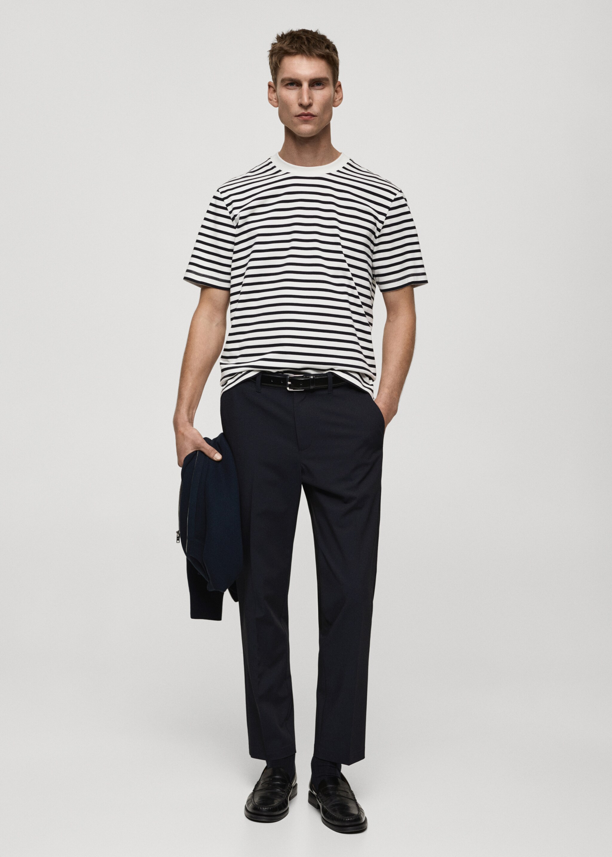 Pantalon Bologna slim-fit cropped comfort stretch - Plan général