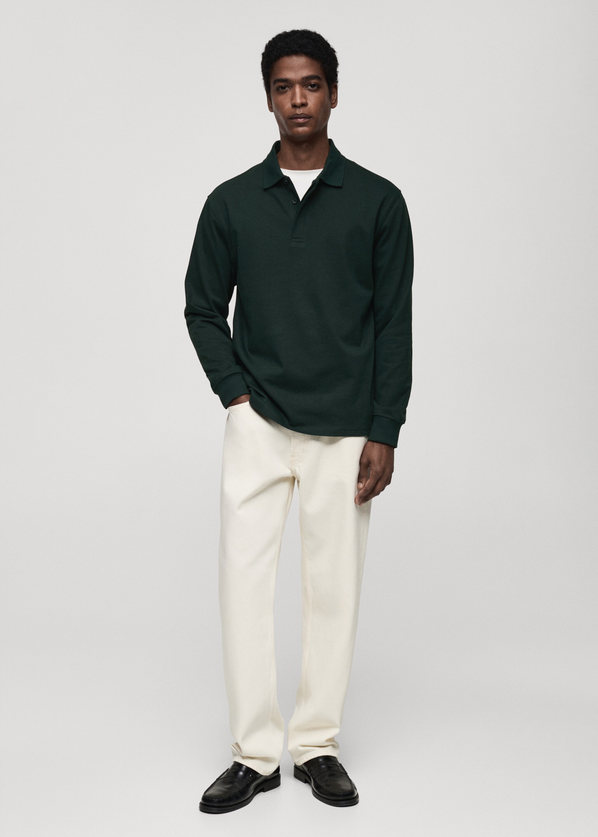 100% cotton polo sweatshirt - General plane